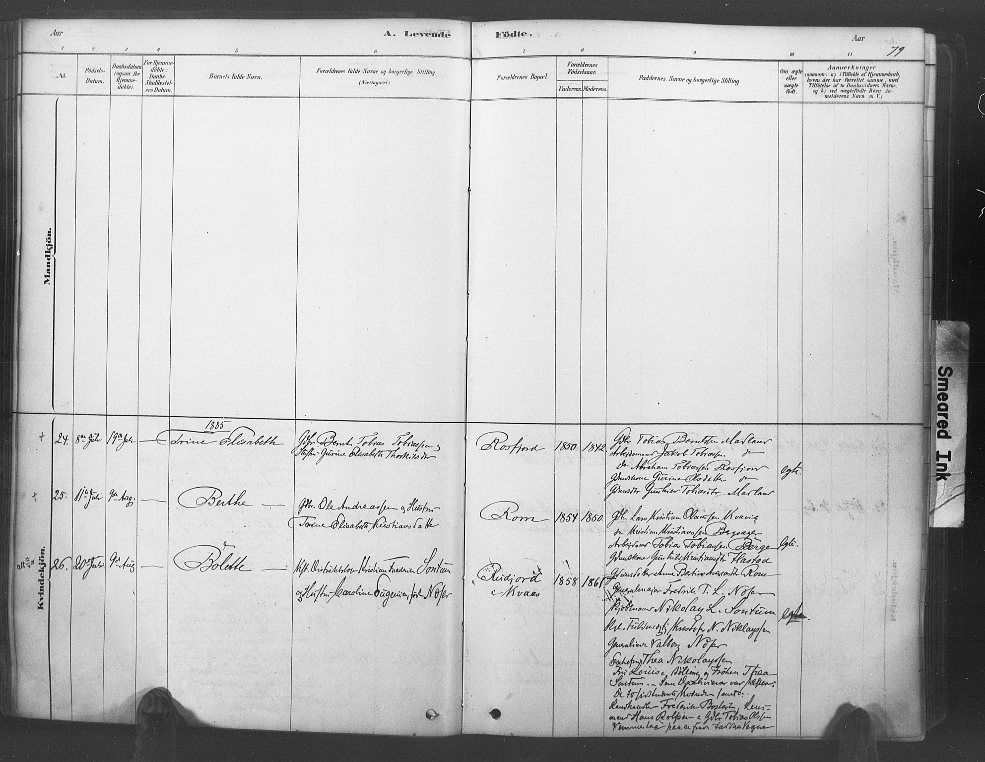 Lyngdal sokneprestkontor, SAK/1111-0029/F/Fa/Fac/L0011: Parish register (official) no. A 11, 1878-1893, p. 79