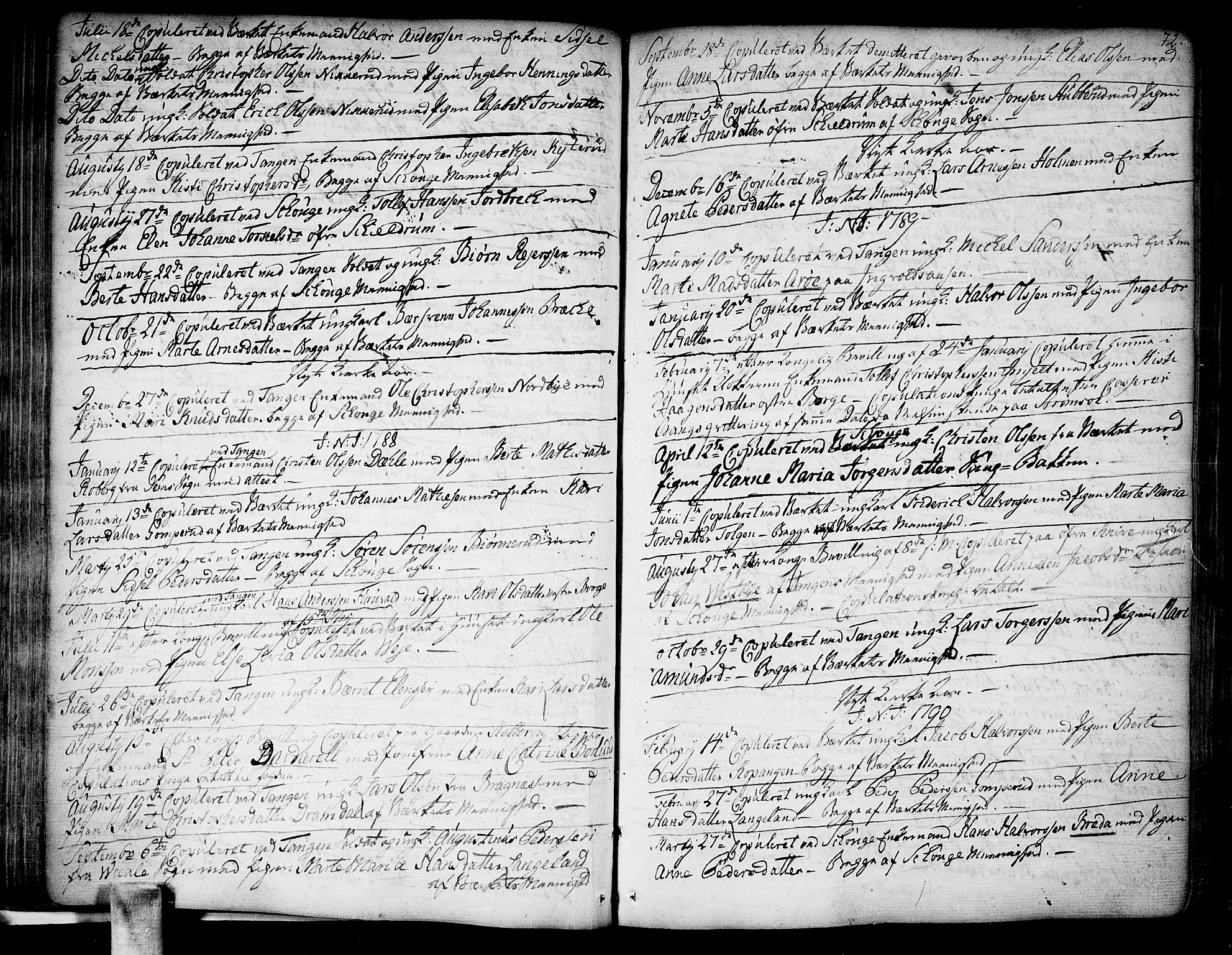 Skoger kirkebøker, SAKO/A-59/F/Fa/L0001: Parish register (official) no. I 1, 1746-1814, p. 72