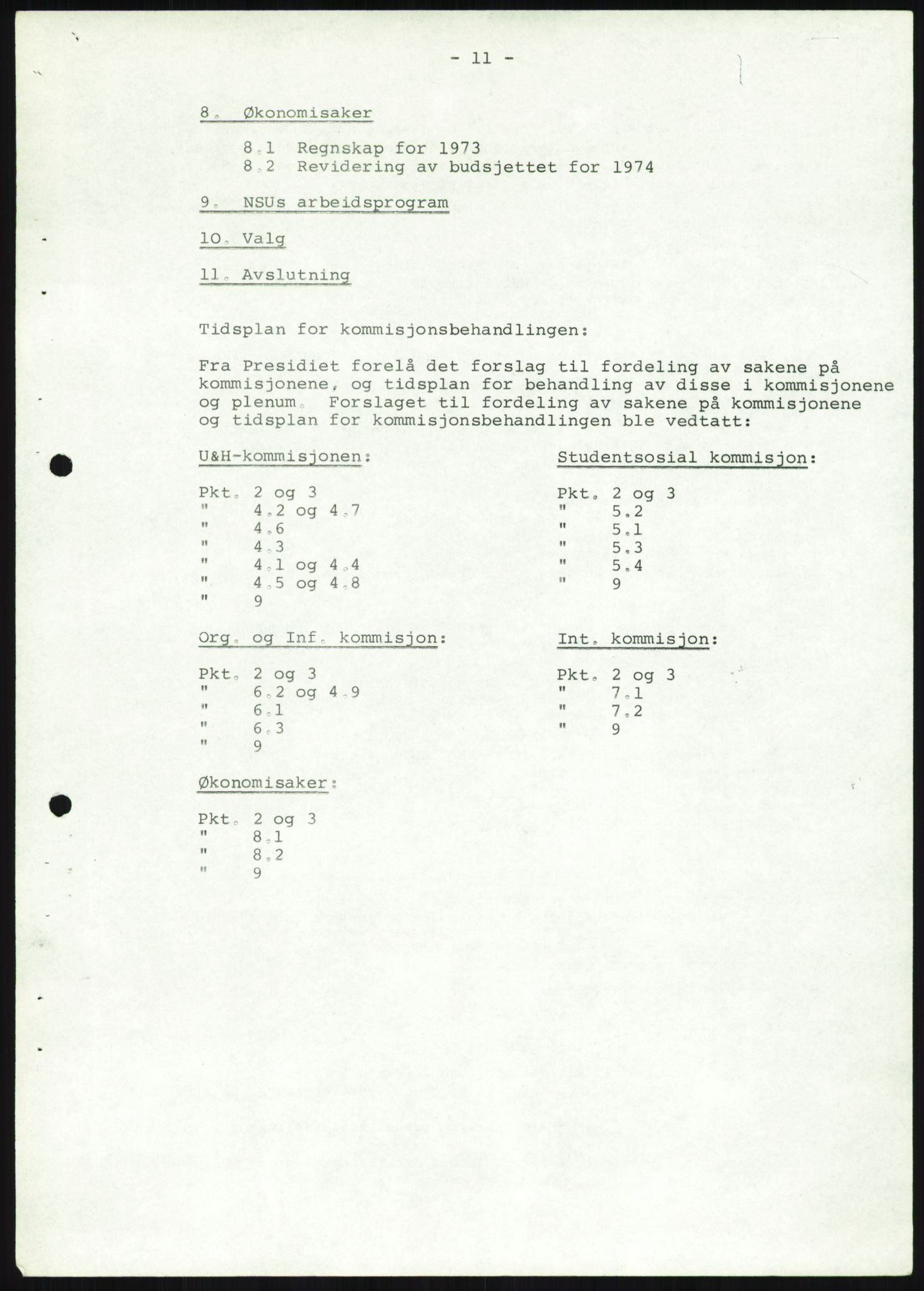 Norsk Studentunion, AV/RA-PA-0794/Fg/L0067: Landstinget, 1968-1979