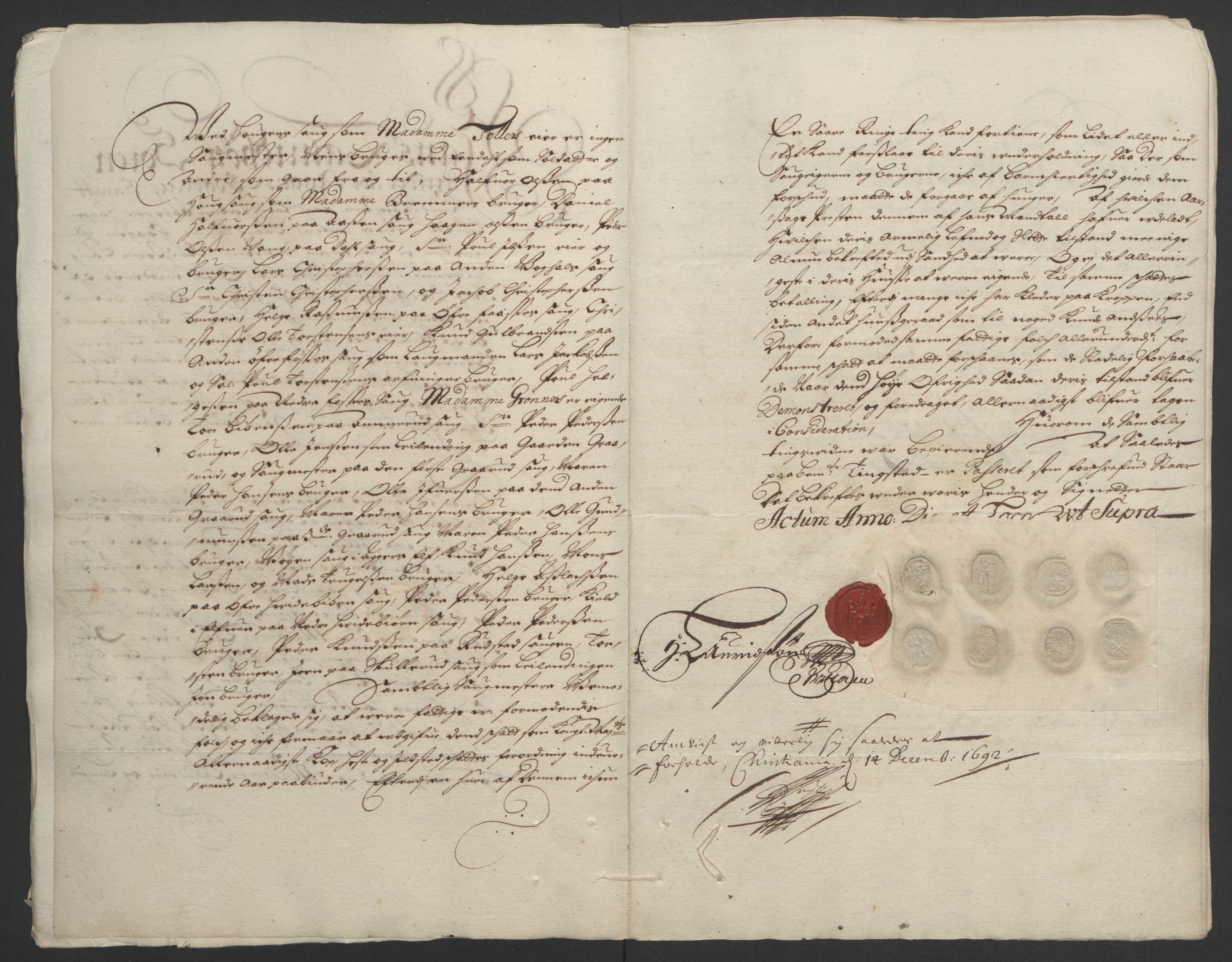 Rentekammeret inntil 1814, Reviderte regnskaper, Fogderegnskap, RA/EA-4092/R08/L0426: Fogderegnskap Aker, 1692-1693, p. 141