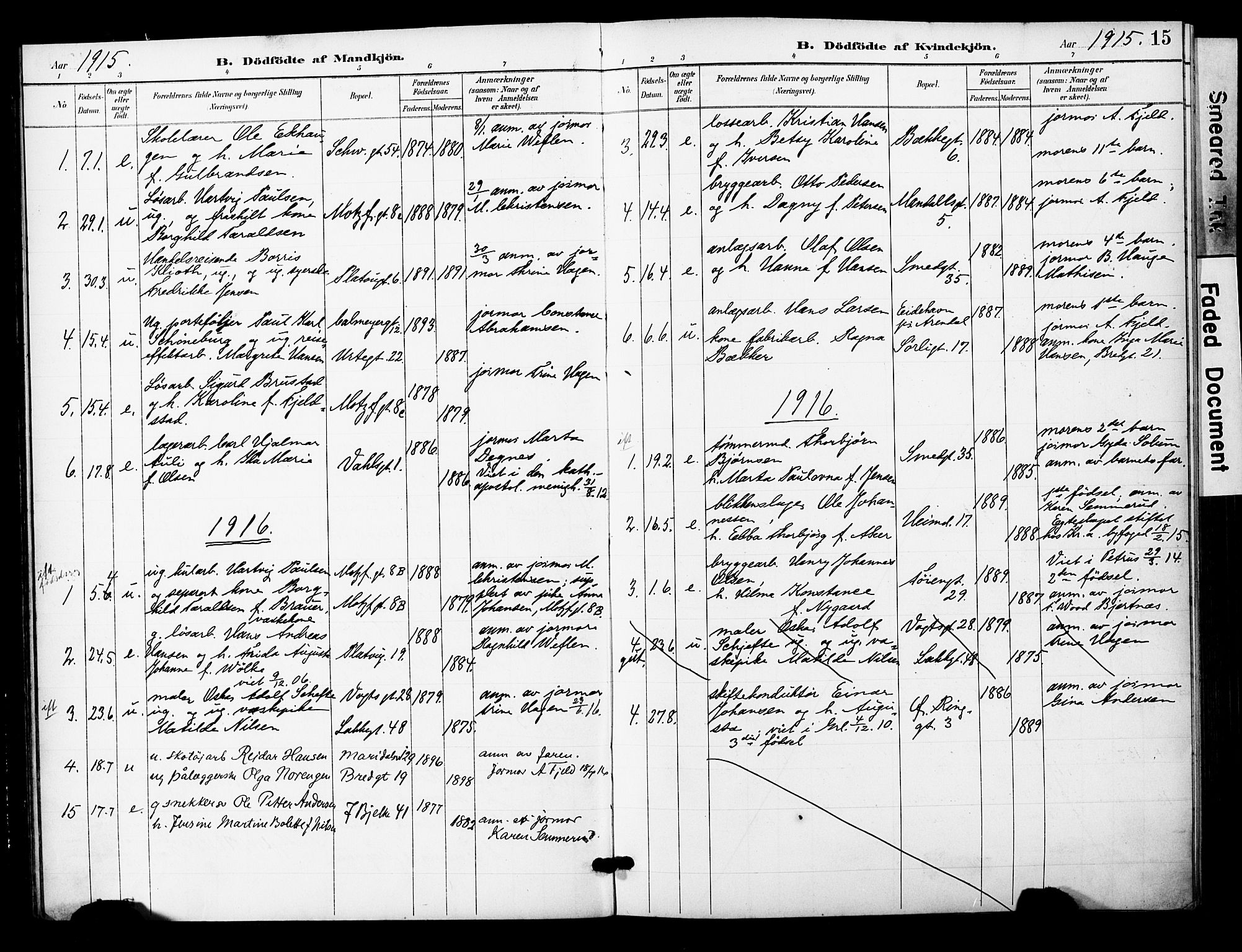 Grønland prestekontor Kirkebøker, SAO/A-10848/F/Fa/L0015: Parish register (official) no. 15, 1899-1919, p. 15