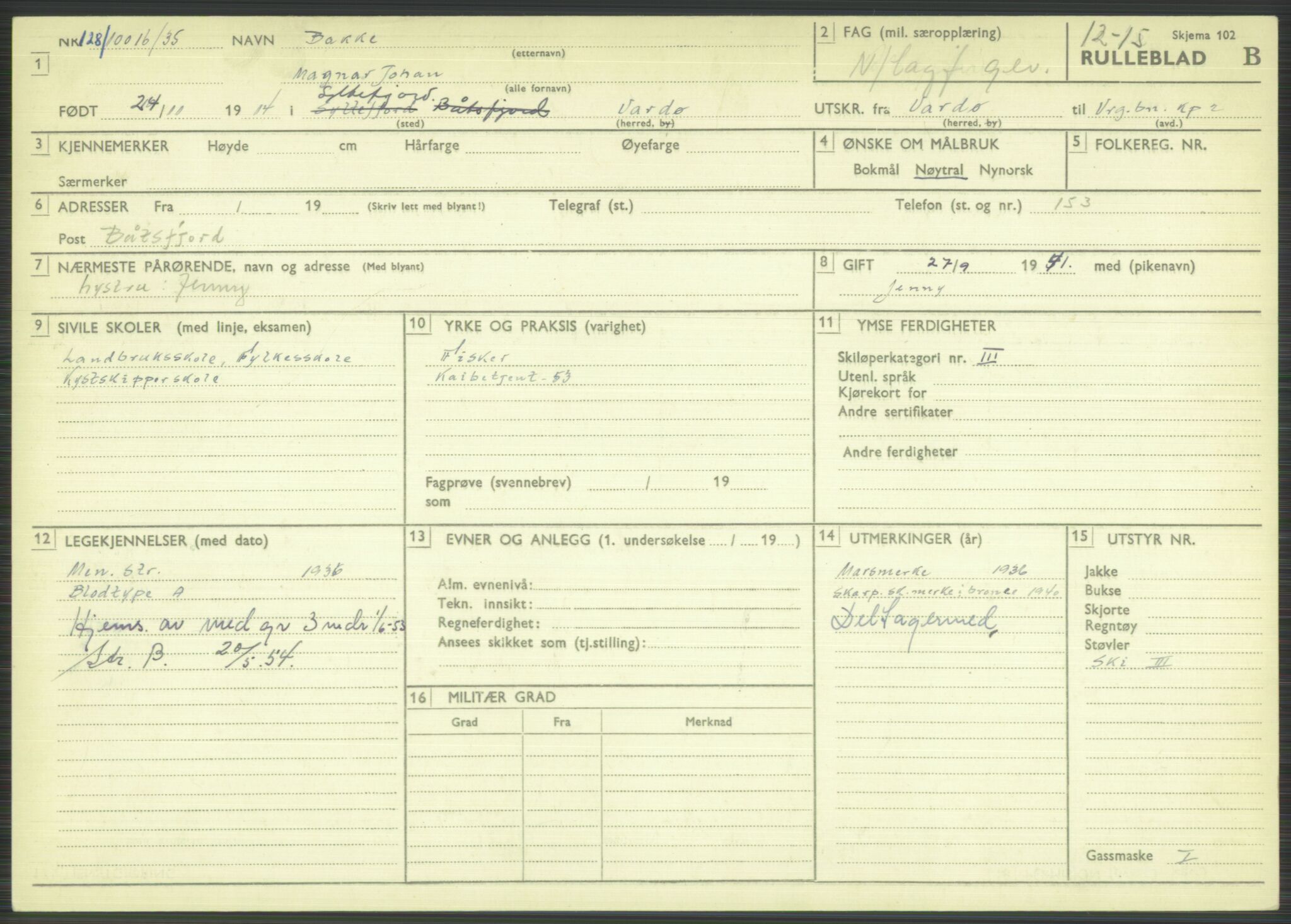 Forsvaret, Varanger bataljon, AV/RA-RAFA-2258/1/D/L0444: Rulleblad for menige født 1913-1914, 1913-1914, p. 290