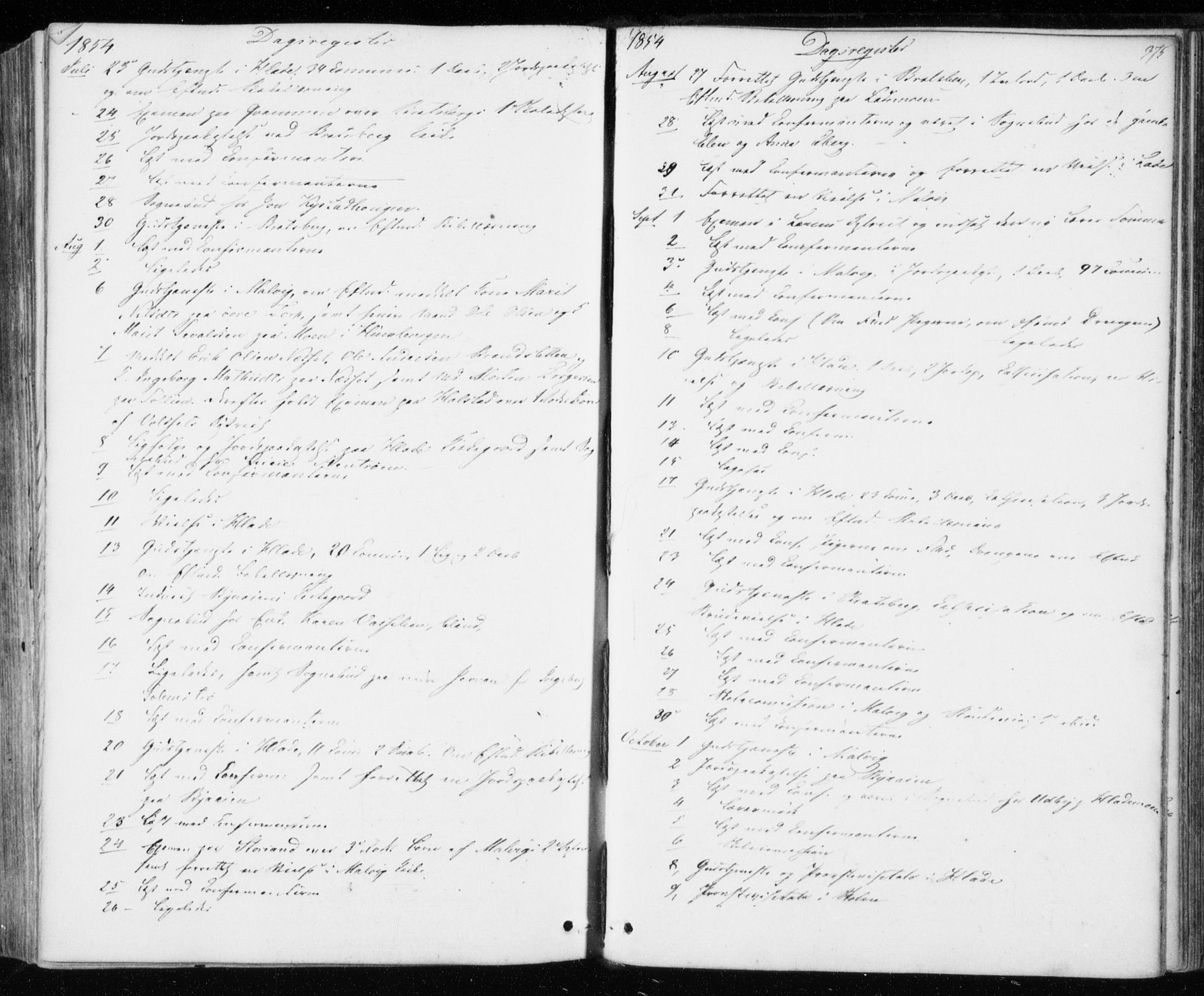 Ministerialprotokoller, klokkerbøker og fødselsregistre - Sør-Trøndelag, SAT/A-1456/606/L0291: Parish register (official) no. 606A06, 1848-1856, p. 375
