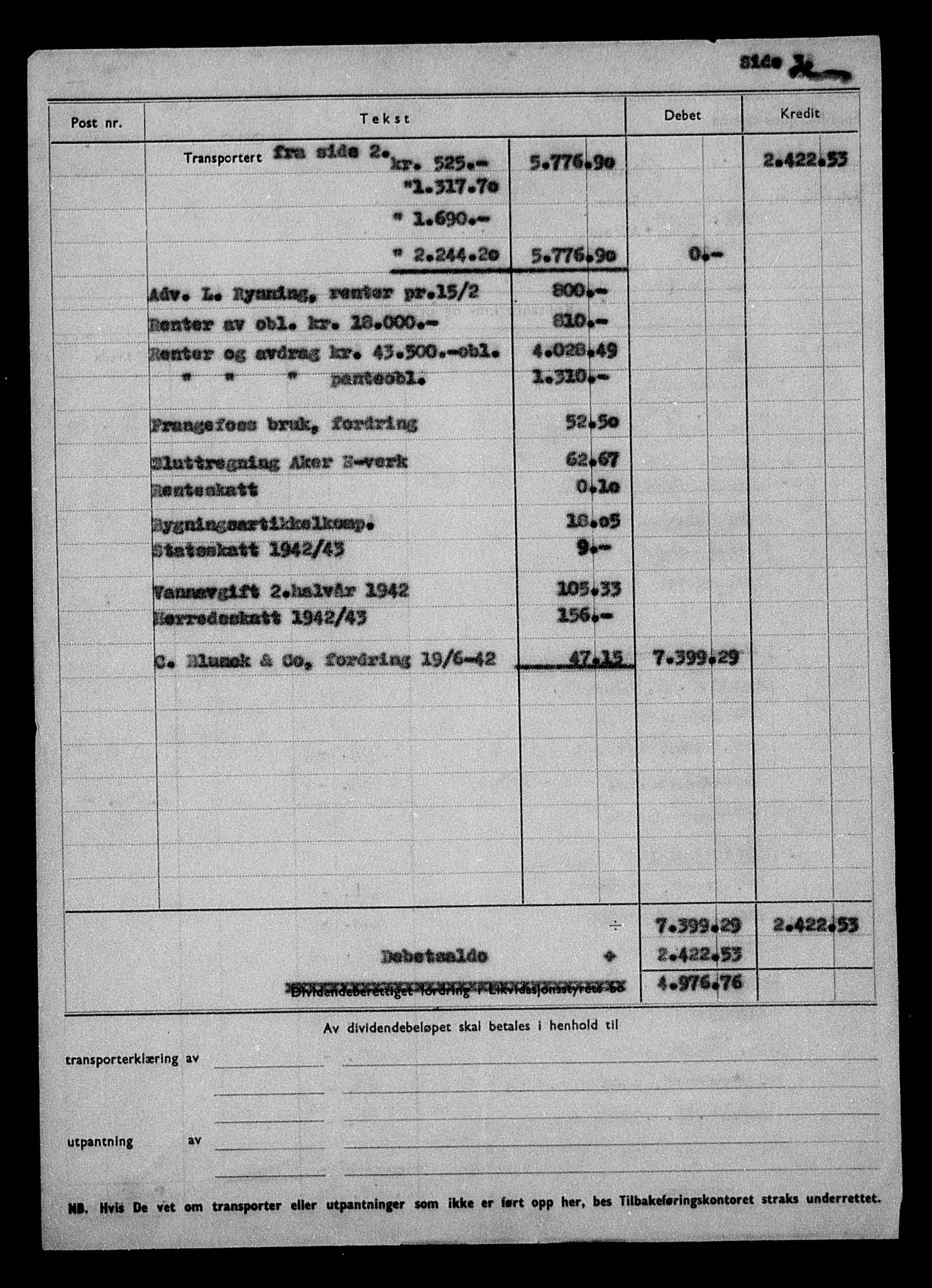 Justisdepartementet, Tilbakeføringskontoret for inndratte formuer, AV/RA-S-1564/H/Hc/Hcc/L0982: --, 1945-1947, p. 178