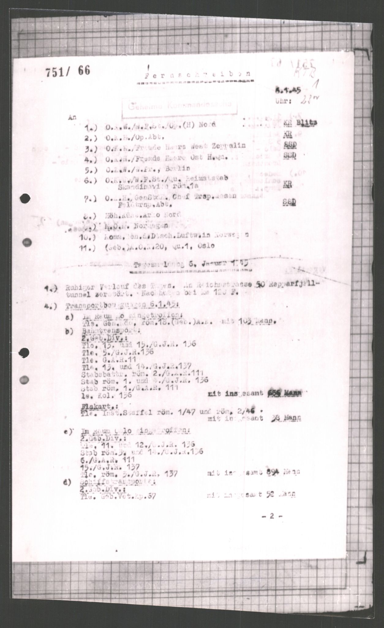 Forsvarets Overkommando. 2 kontor. Arkiv 11.4. Spredte tyske arkivsaker, AV/RA-RAFA-7031/D/Dar/Dara/L0001: Krigsdagbøker for 20. Gebirgs-Armee-Oberkommando (AOK 20), 1944-1945, p. 467