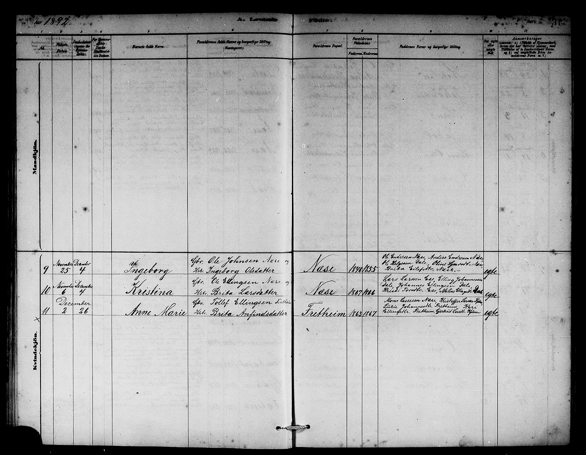 Vik sokneprestembete, AV/SAB-A-81501/H/Hab/Habb/L0002: Parish register (copy) no. B 2, 1878-1893, p. 31