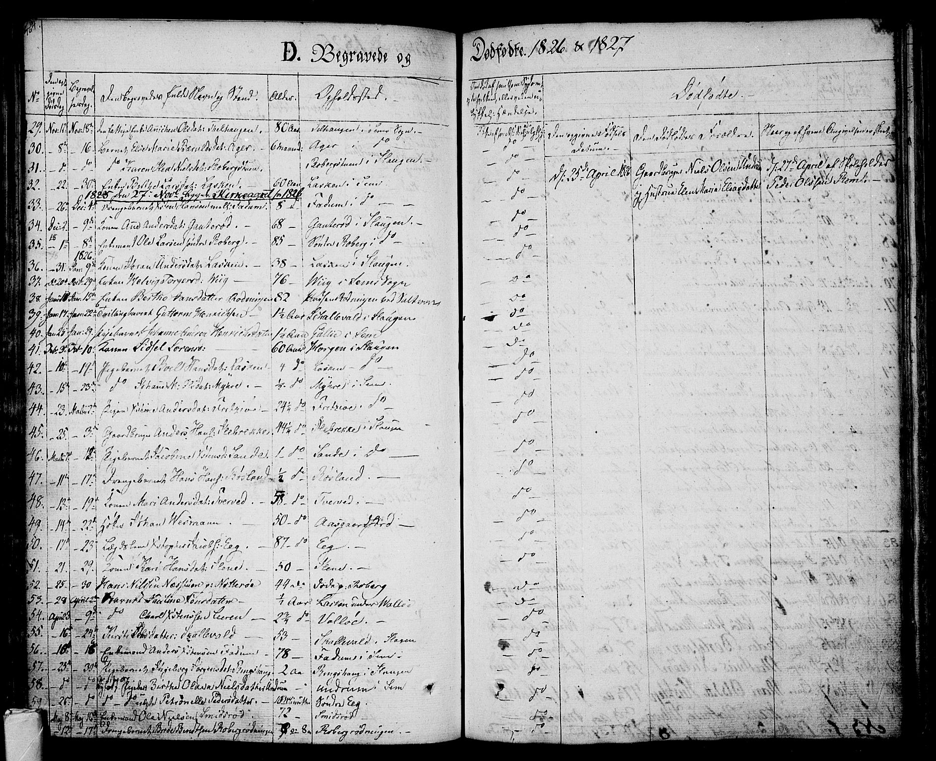 Sem kirkebøker, SAKO/A-5/F/Fa/L0005: Parish register (official) no. I 5, 1825-1842, p. 464-465