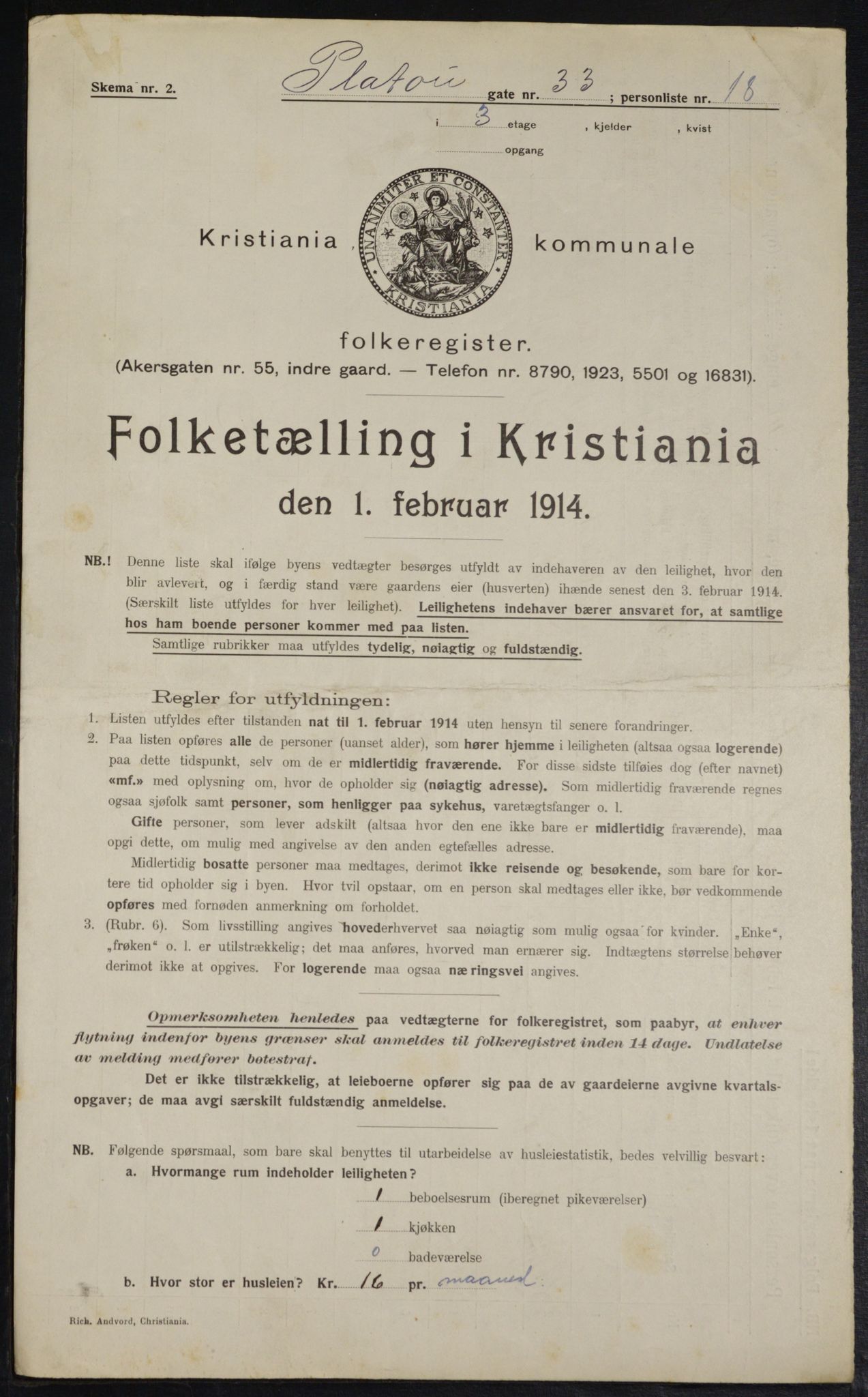 OBA, Municipal Census 1914 for Kristiania, 1914, p. 80959