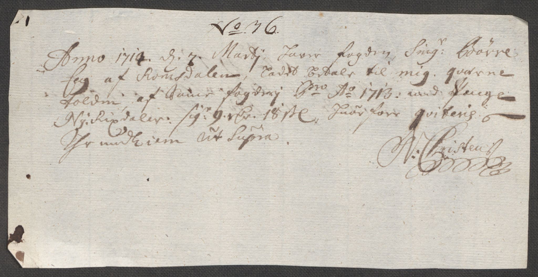 Rentekammeret inntil 1814, Reviderte regnskaper, Fogderegnskap, AV/RA-EA-4092/R55/L3662: Fogderegnskap Romsdal, 1713-1714, p. 243