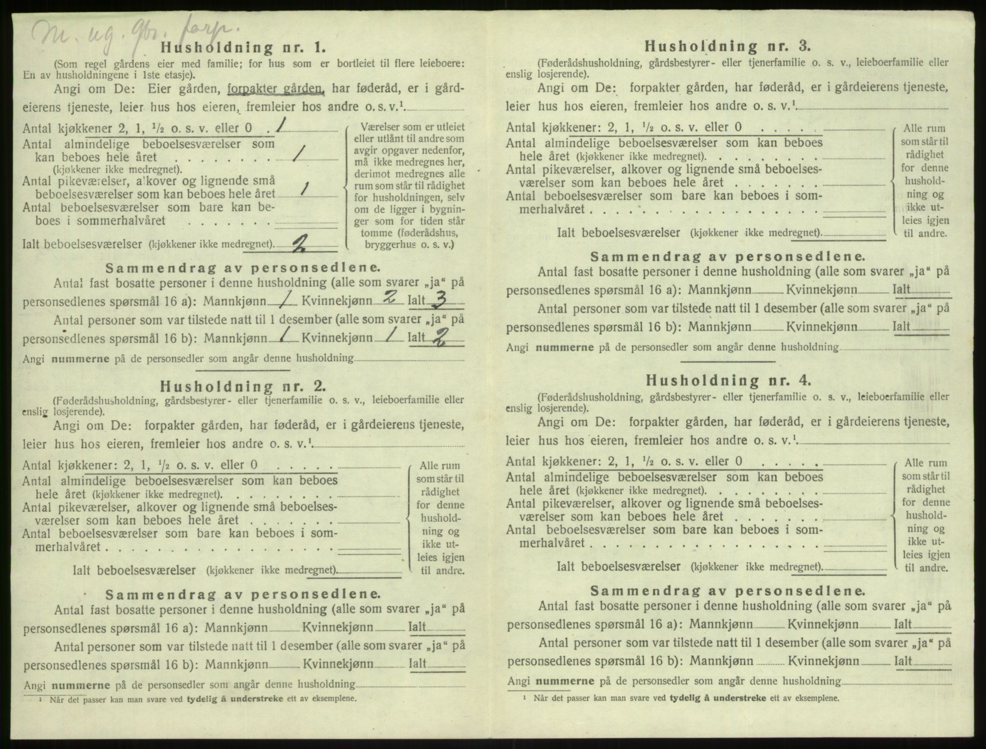 SAB, 1920 census for Lindås, 1920, p. 821