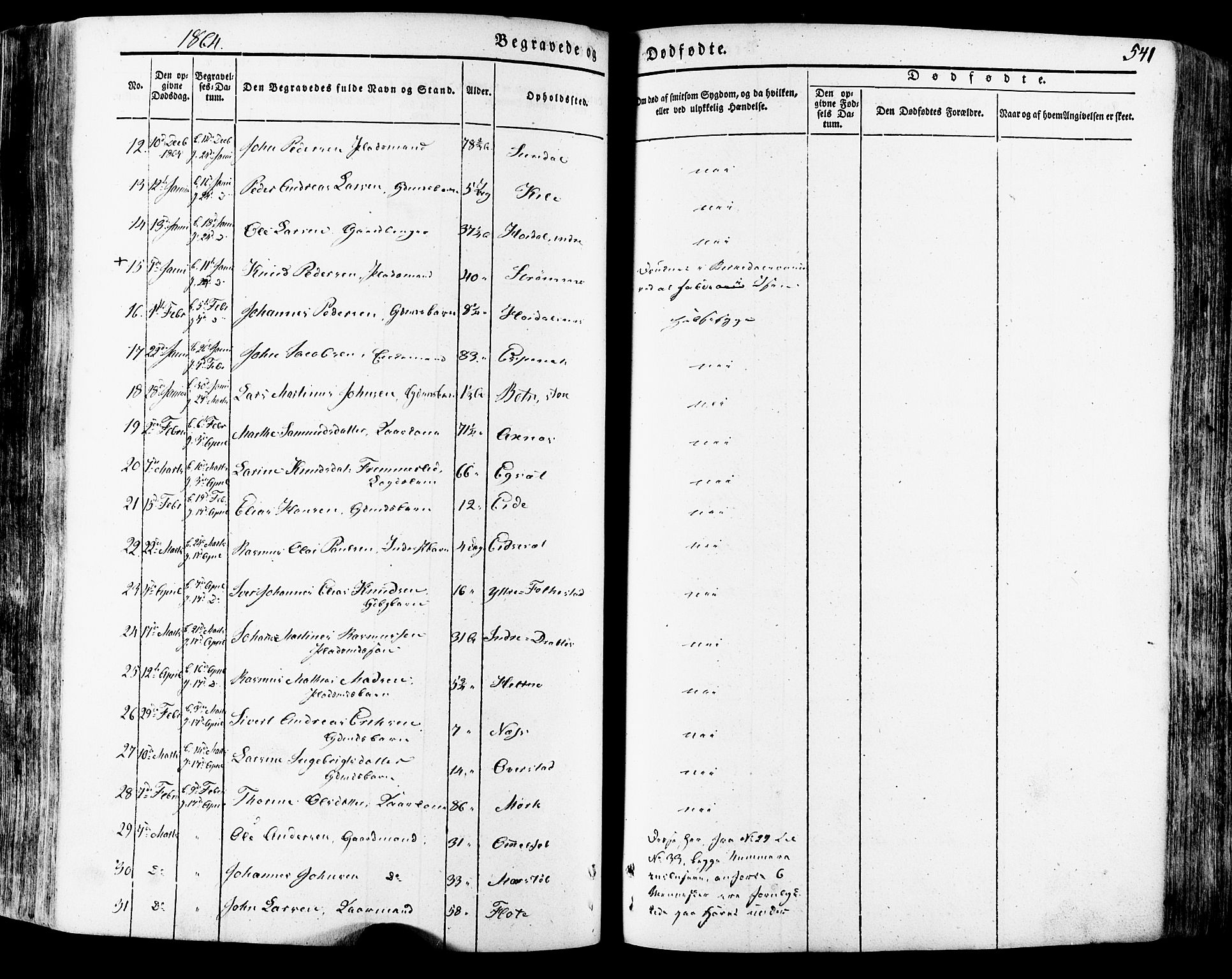 Ministerialprotokoller, klokkerbøker og fødselsregistre - Møre og Romsdal, SAT/A-1454/511/L0140: Parish register (official) no. 511A07, 1851-1878, p. 541