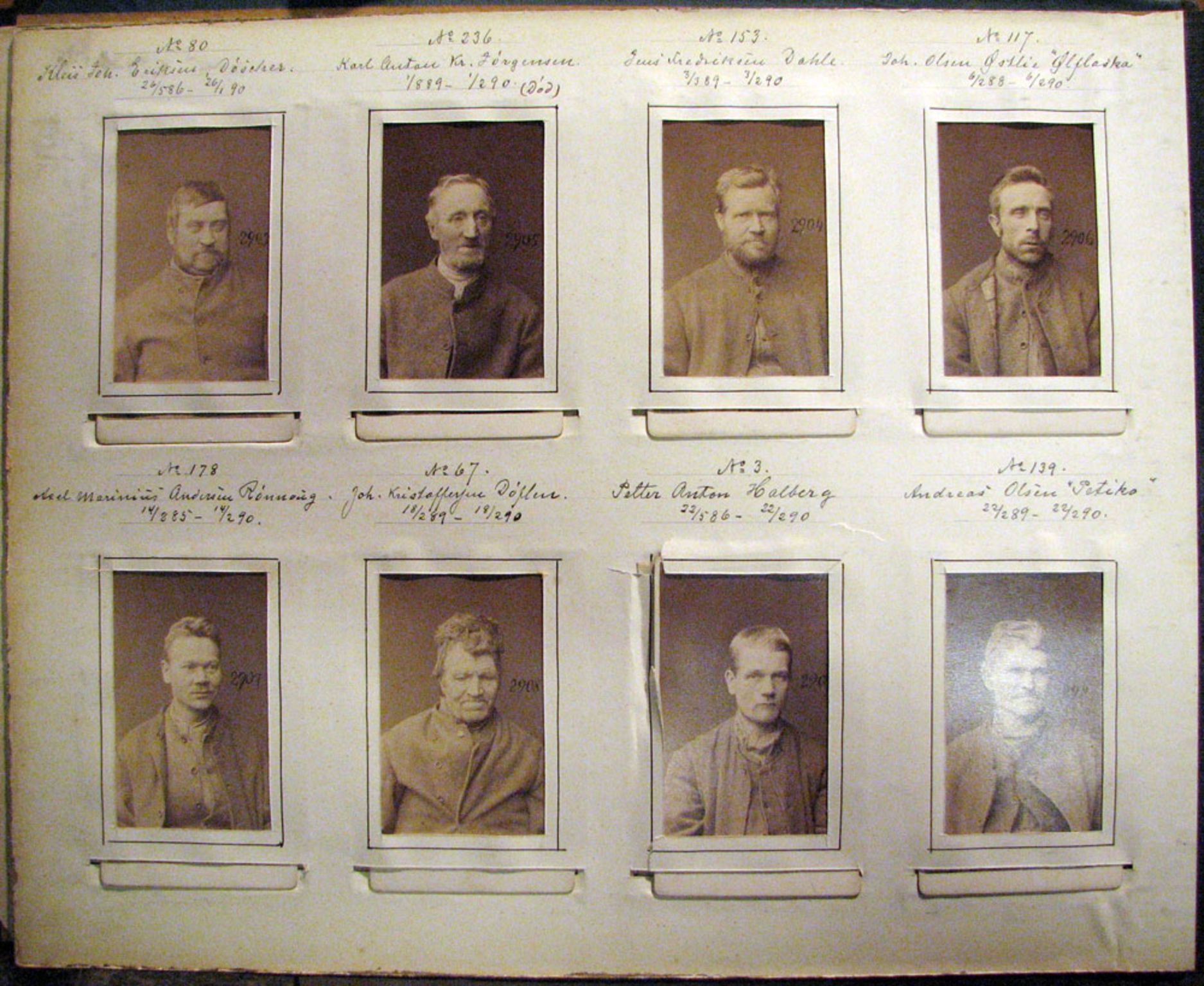 Botsfengslet, AV/RA-S-1539/U/L0062: Fangealbum (fotos), 1889-1894
