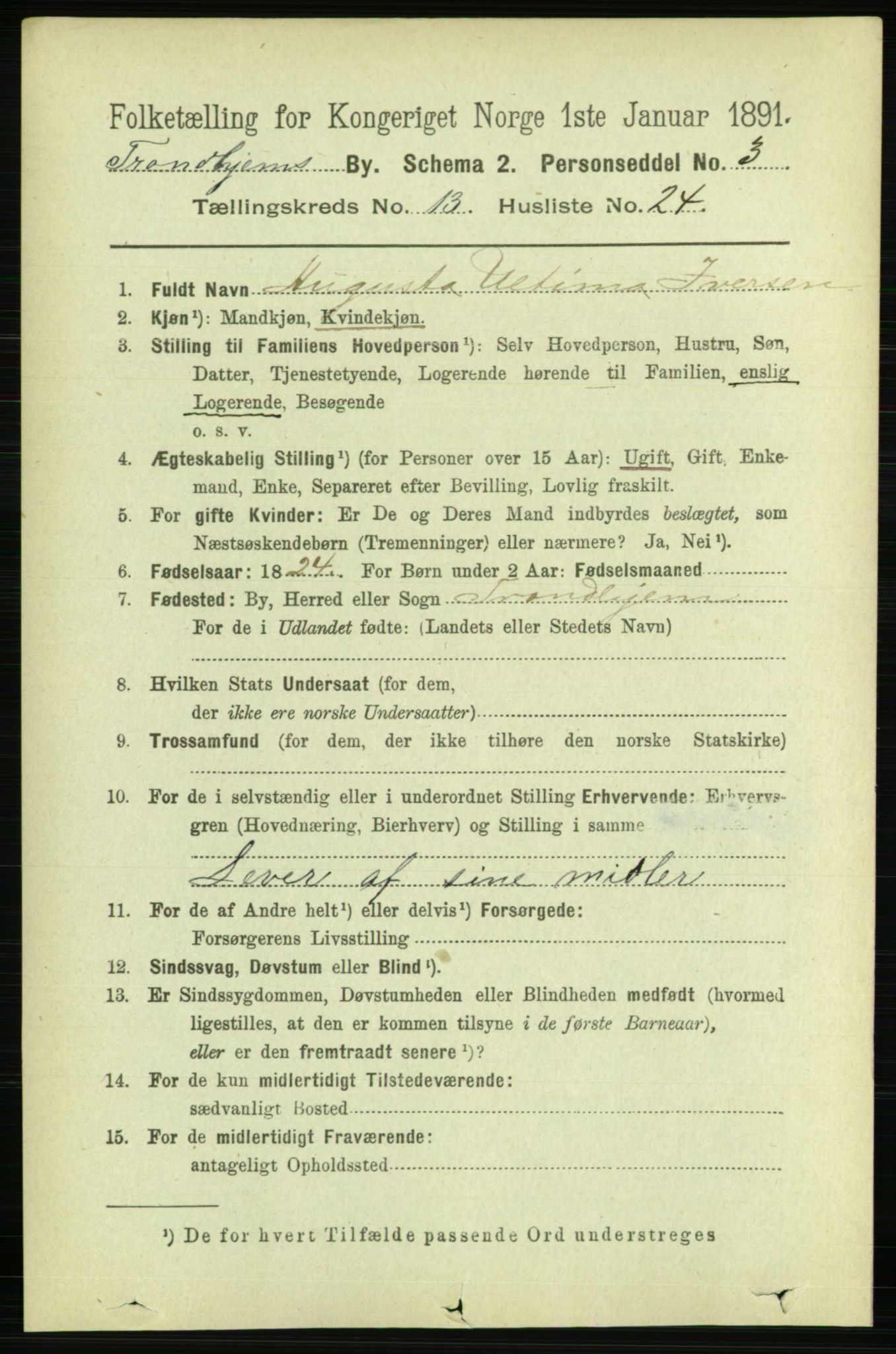 RA, 1891 census for 1601 Trondheim, 1891, p. 10477