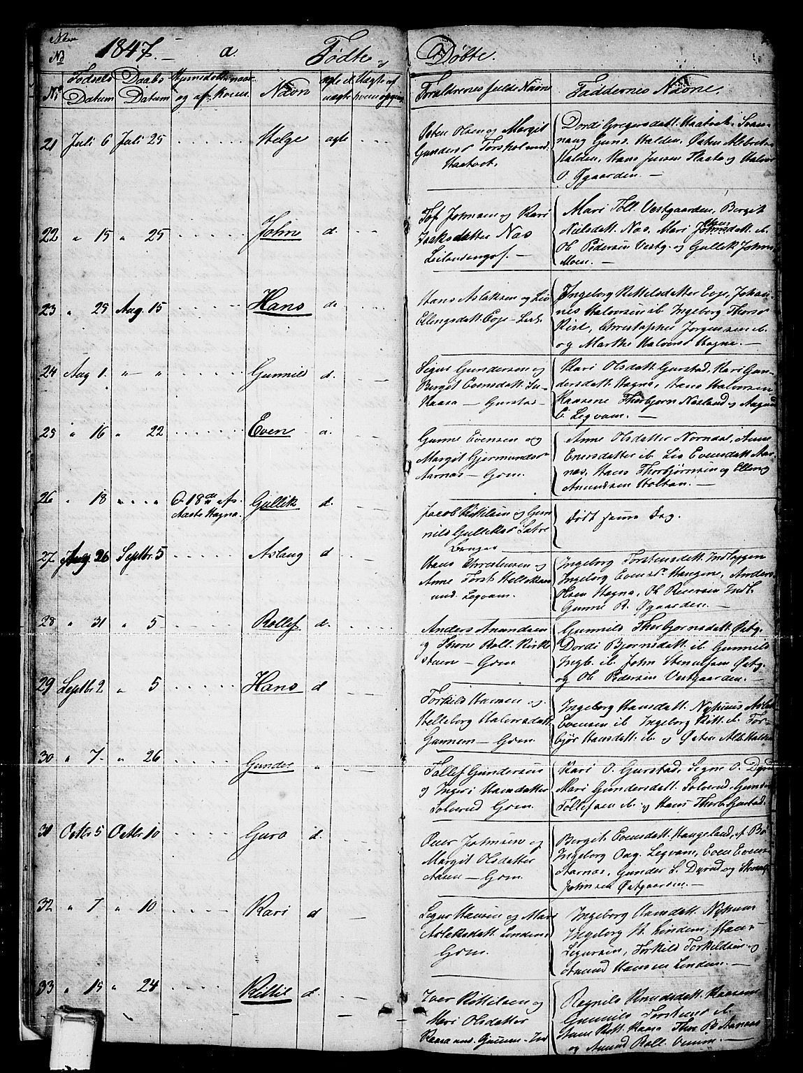 Sauherad kirkebøker, AV/SAKO-A-298/G/Gb/L0001: Parish register (copy) no. II 1, 1845-1865, p. 7