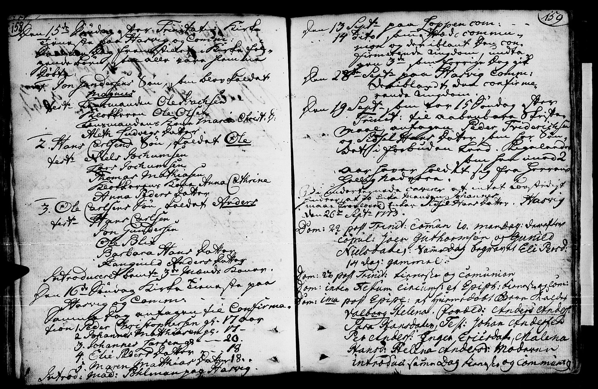 Loppa sokneprestkontor, SATØ/S-1339/H/Ha/L0001kirke: Parish register (official) no. 1 /1, 1753-1784, p. 158-159