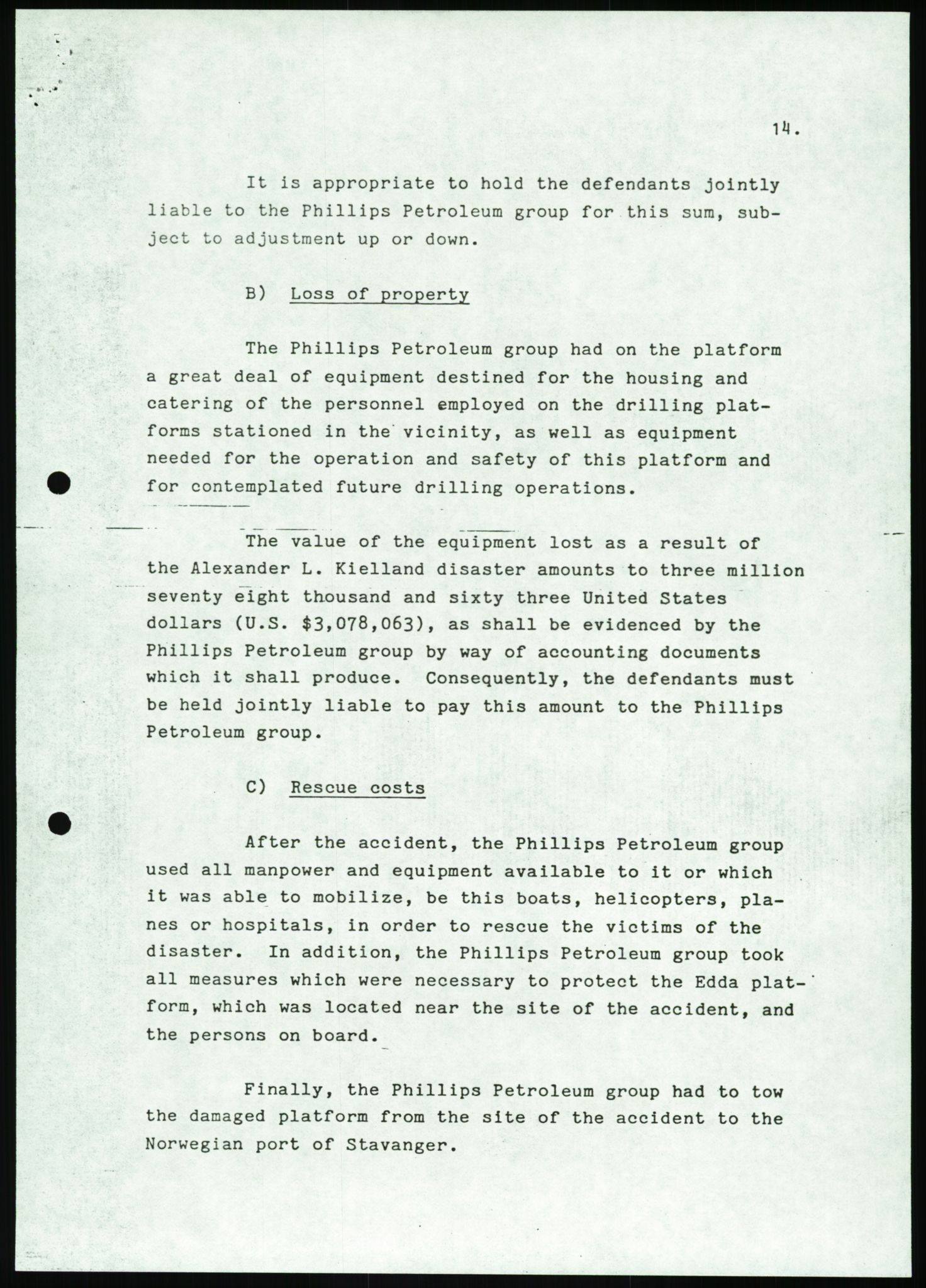 Pa 1503 - Stavanger Drilling AS, AV/SAST-A-101906/Da/L0006: Alexander L. Kielland - Rettssak i Paris, 1985, p. 550