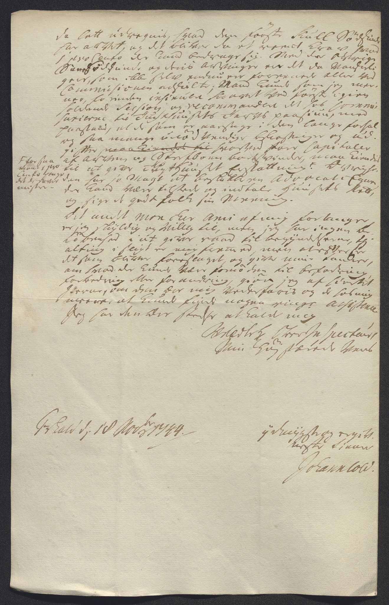 Kristiania tukthus, AV/SAO-A-10644/A/Ad/Adc/L0001: Innkomne skriv, 1740-1789, p. 124