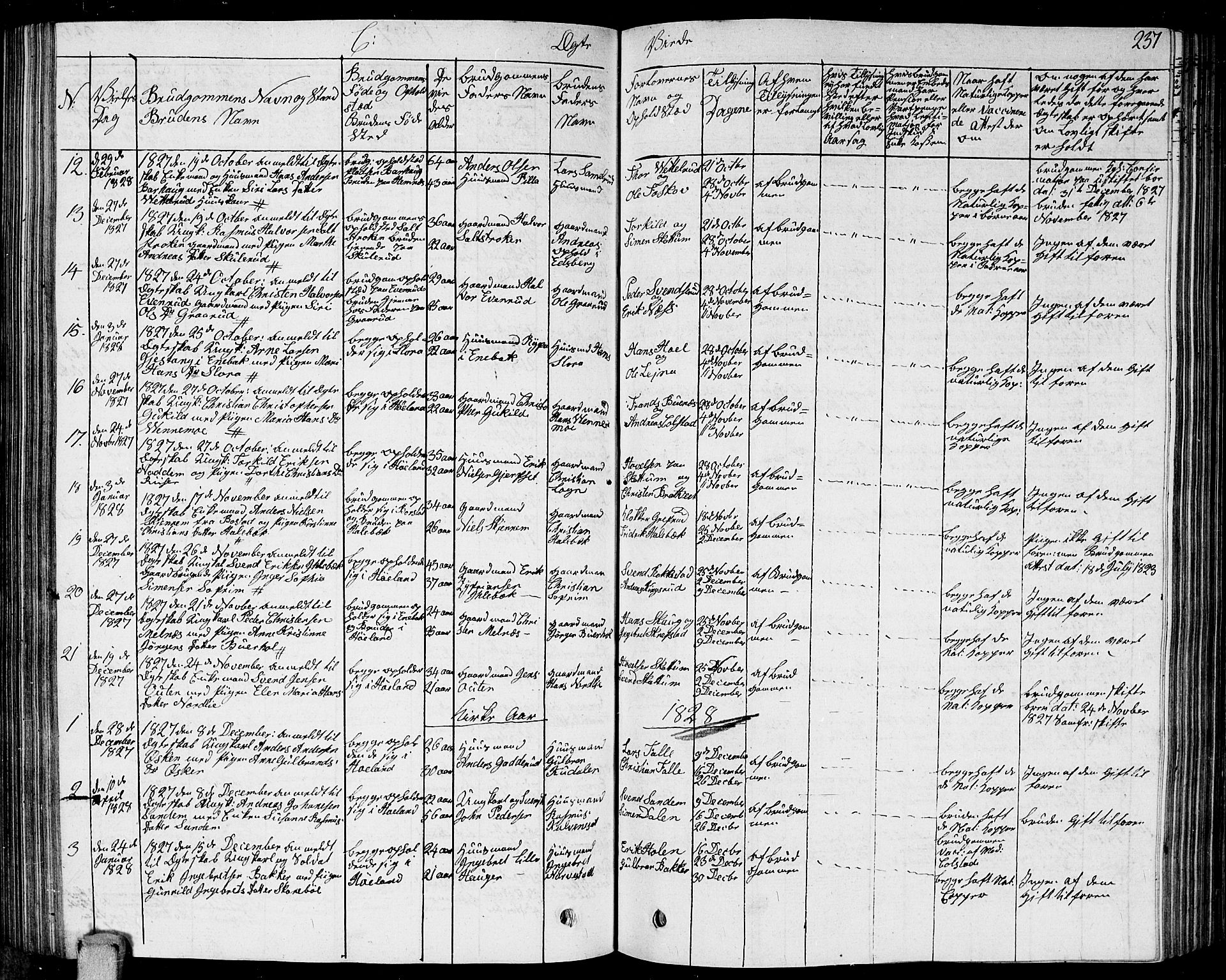 Høland prestekontor Kirkebøker, SAO/A-10346a/G/Ga/L0002: Parish register (copy) no. I 2, 1827-1845, p. 237