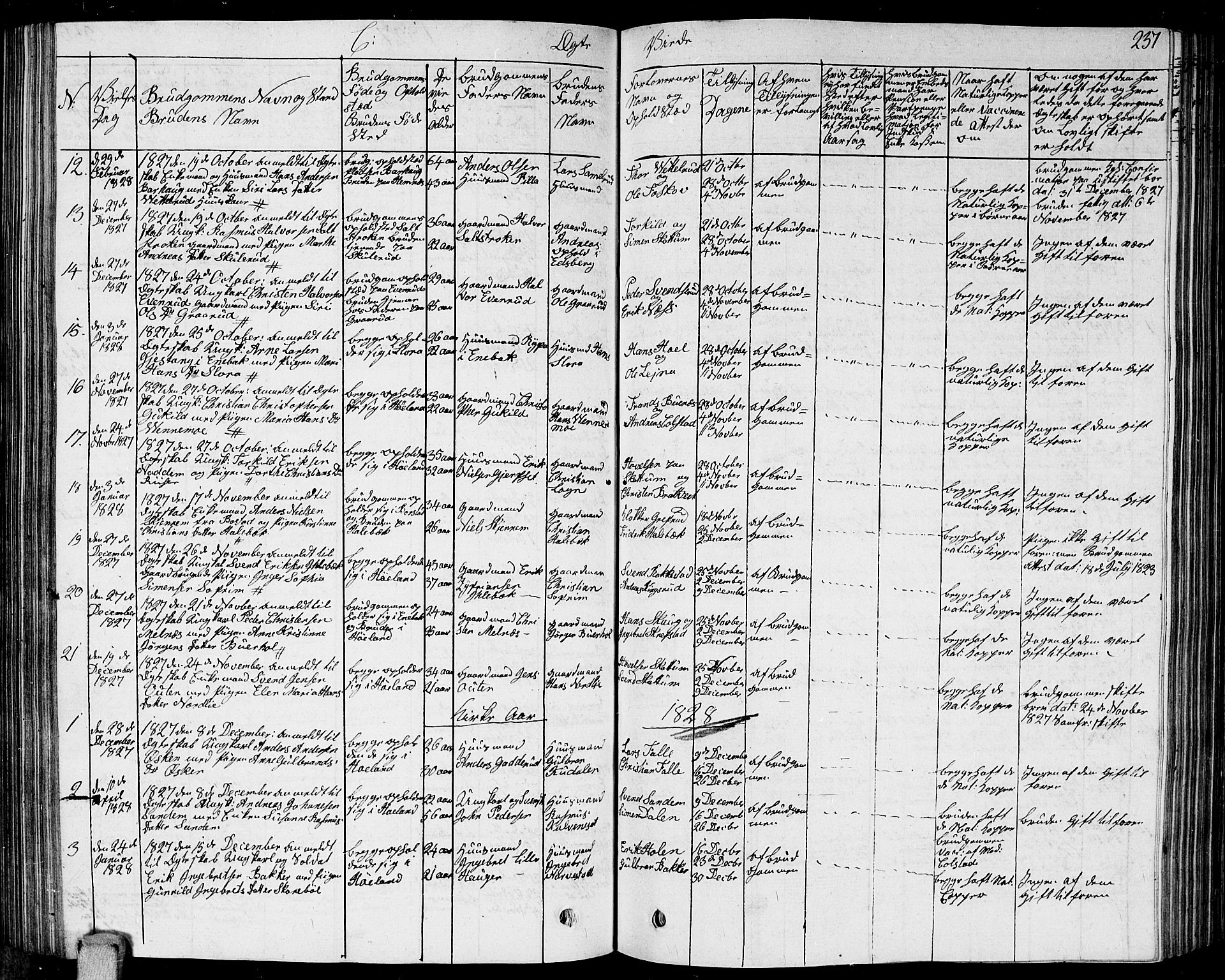 Høland prestekontor Kirkebøker, AV/SAO-A-10346a/G/Ga/L0002: Parish register (copy) no. I 2, 1827-1845, p. 237