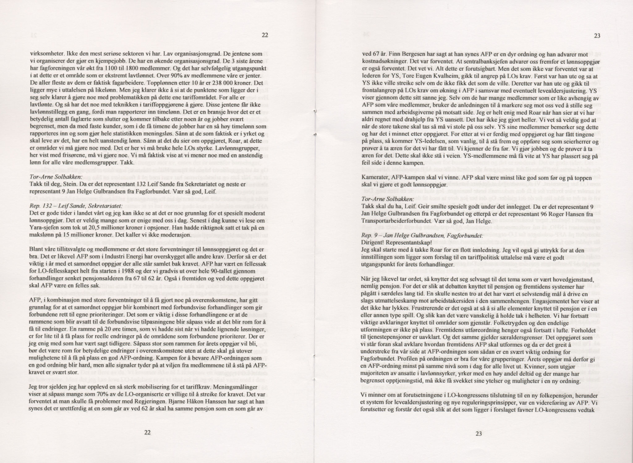 Landsorganisasjonen i Norge, AAB/ARK-1579, 1993-2008, p. 954