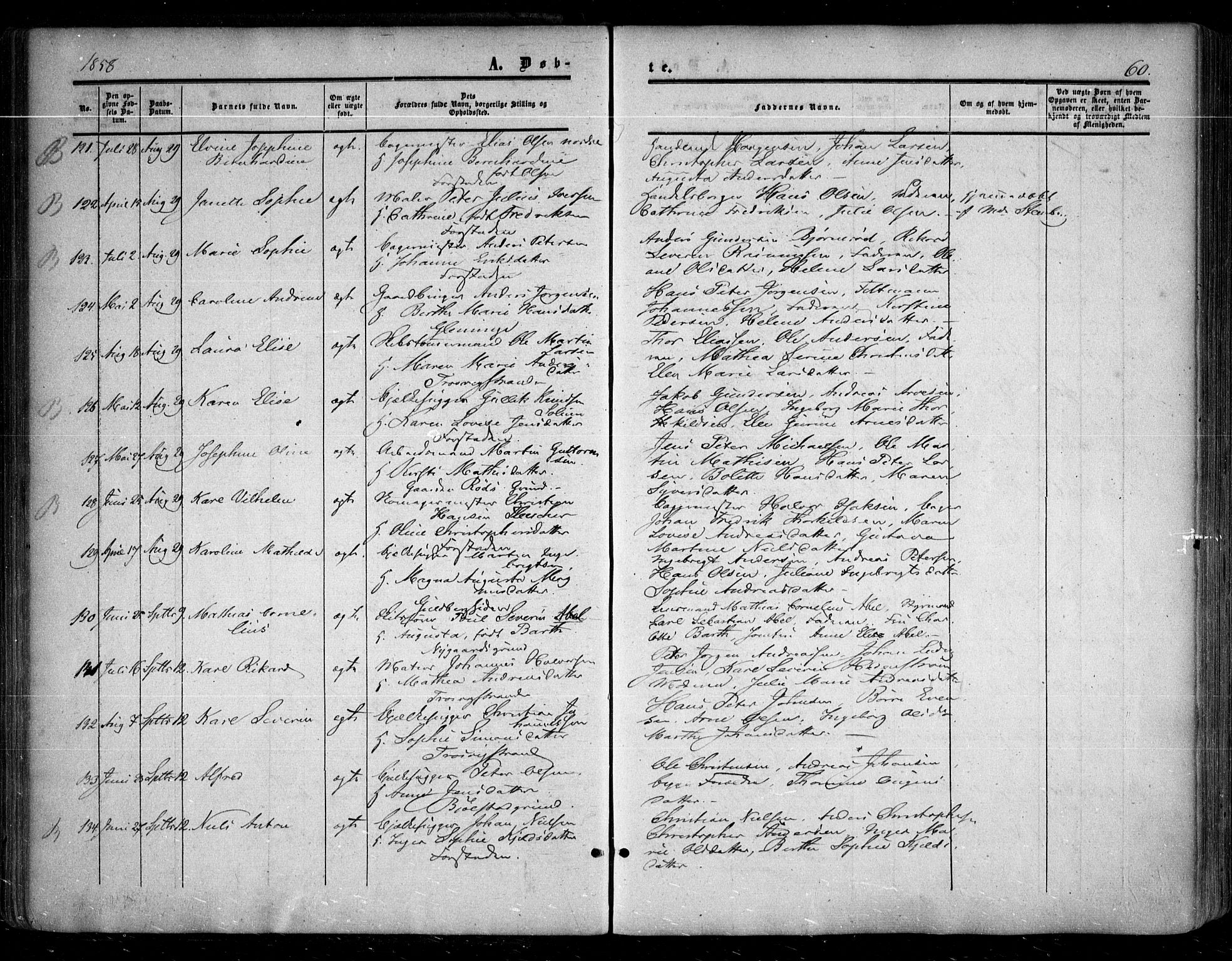 Glemmen prestekontor Kirkebøker, SAO/A-10908/F/Fa/L0007: Parish register (official) no. 7, 1853-1862, p. 60