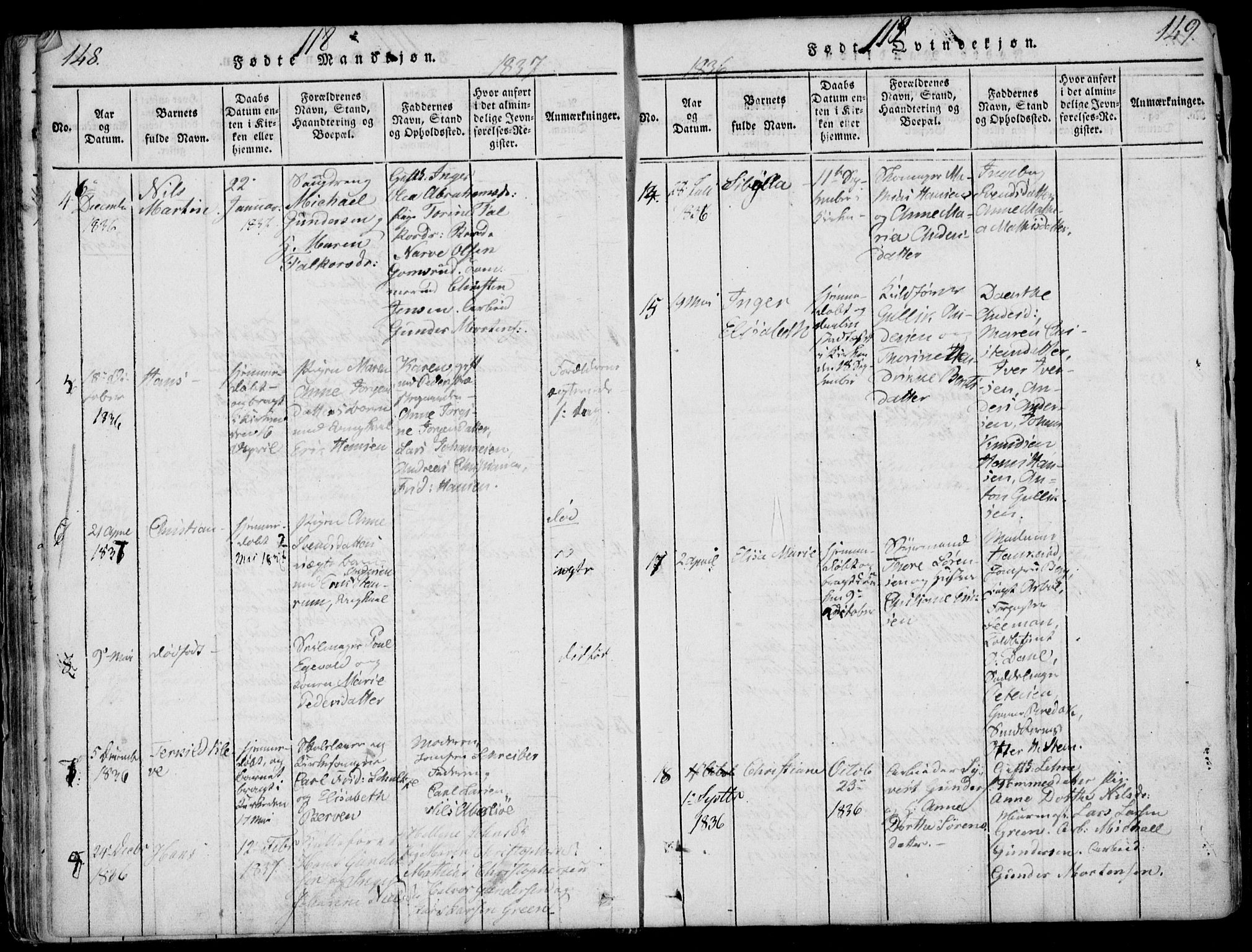 Larvik kirkebøker, AV/SAKO-A-352/F/Fb/L0002: Parish register (official) no. II 2, 1818-1842, p. 148-149