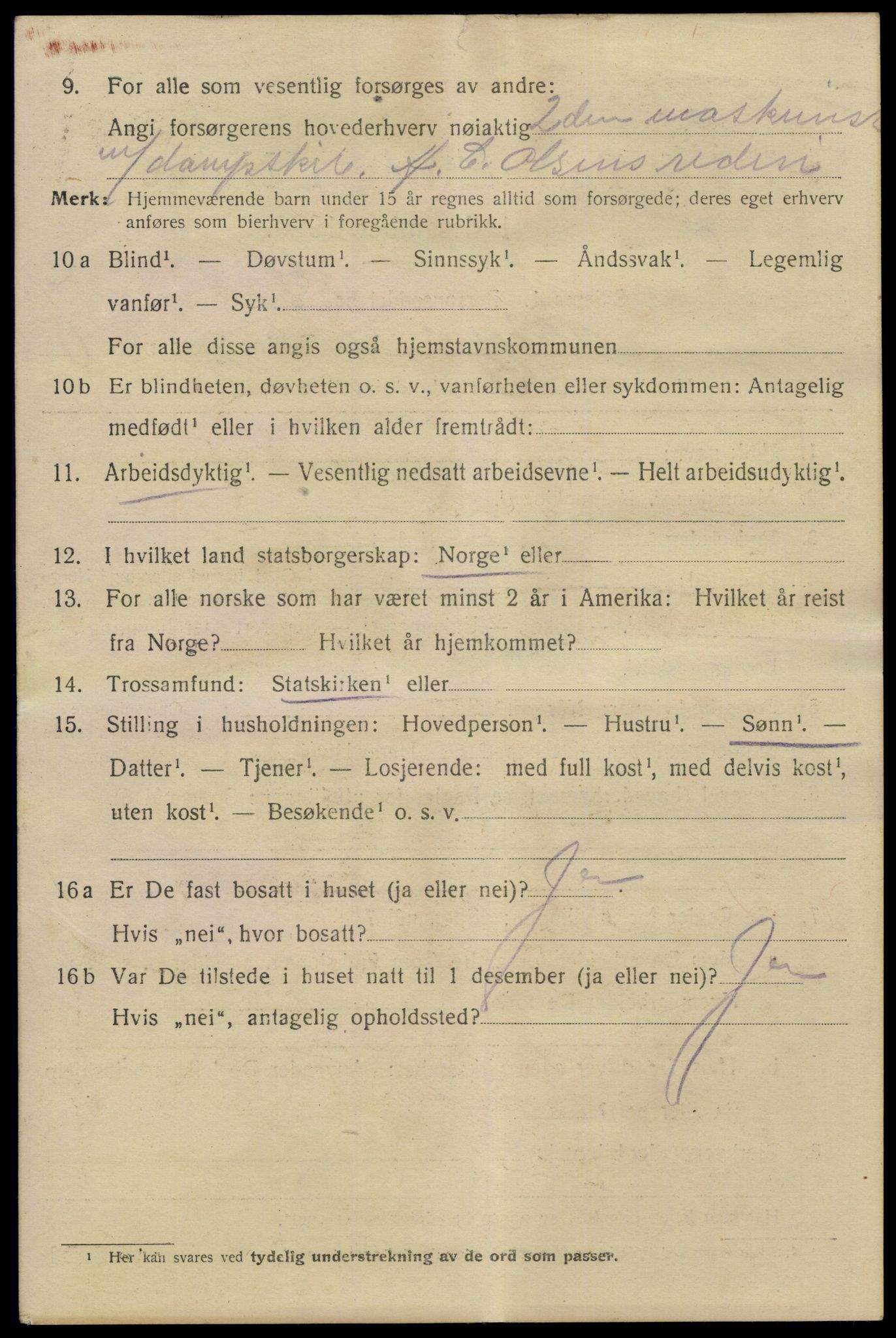 SAKO, 1920 census for Skien, 1920, p. 27329