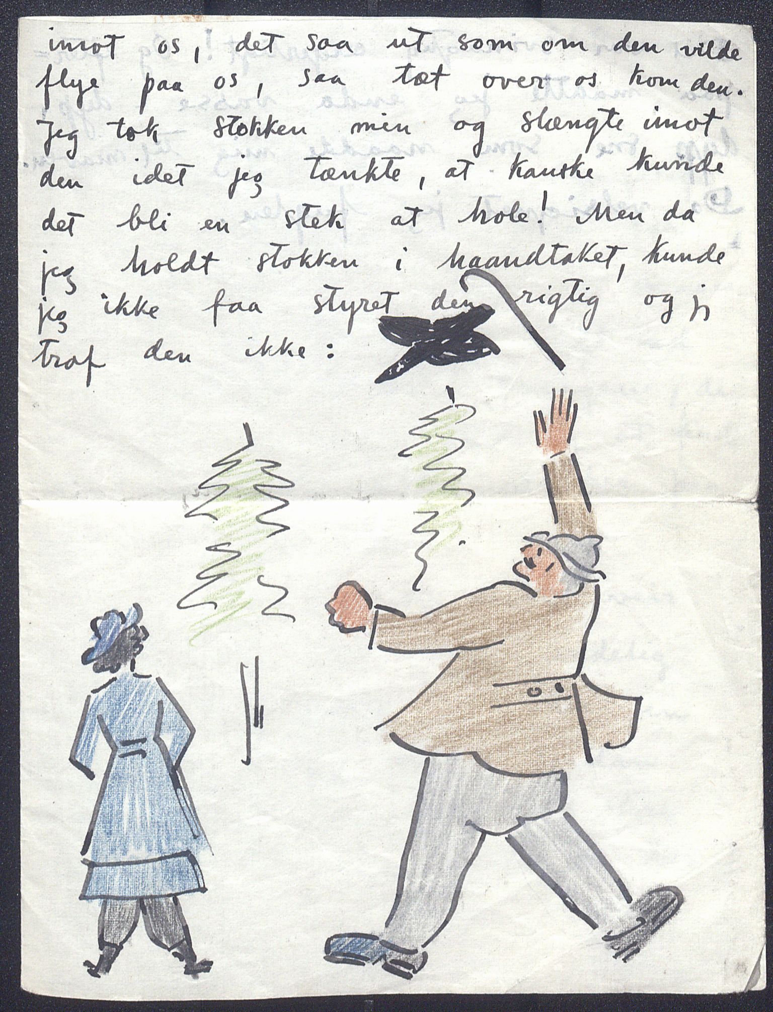 Harald Sohlberg, NMFK/NMFK-1057/D/L0001: Illustrerte brev fra Harald Sohlberg (1869-1935) til sønnen Dag Sohlberg, 1920-1928, p. 3