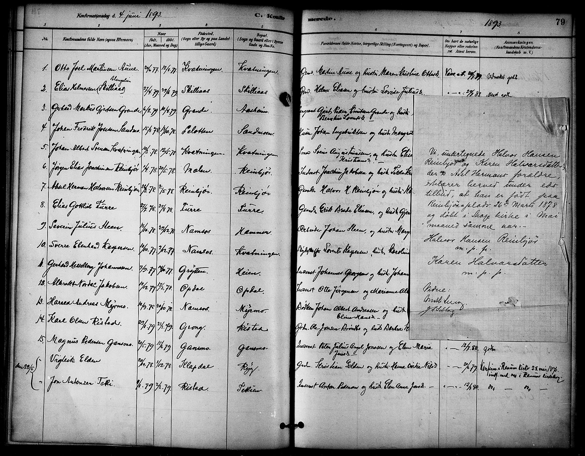 Ministerialprotokoller, klokkerbøker og fødselsregistre - Nord-Trøndelag, SAT/A-1458/766/L0563: Parish register (official) no. 767A01, 1881-1899, p. 79