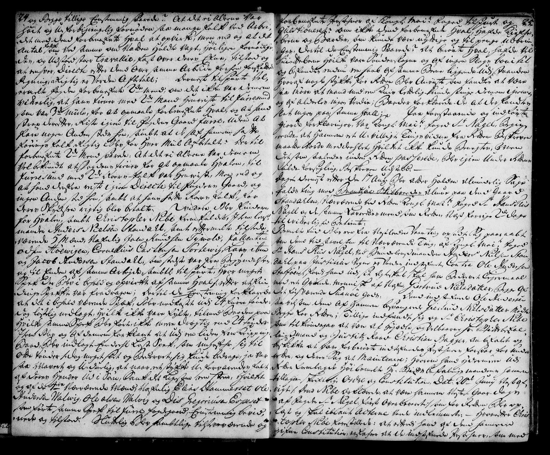 Sunnfjord tingrett, AV/SAB-A-3201/1/F/Fa/Faa/L0012: Tingbok  - gardar under Lenets gods, 1740-1745, p. 24-25