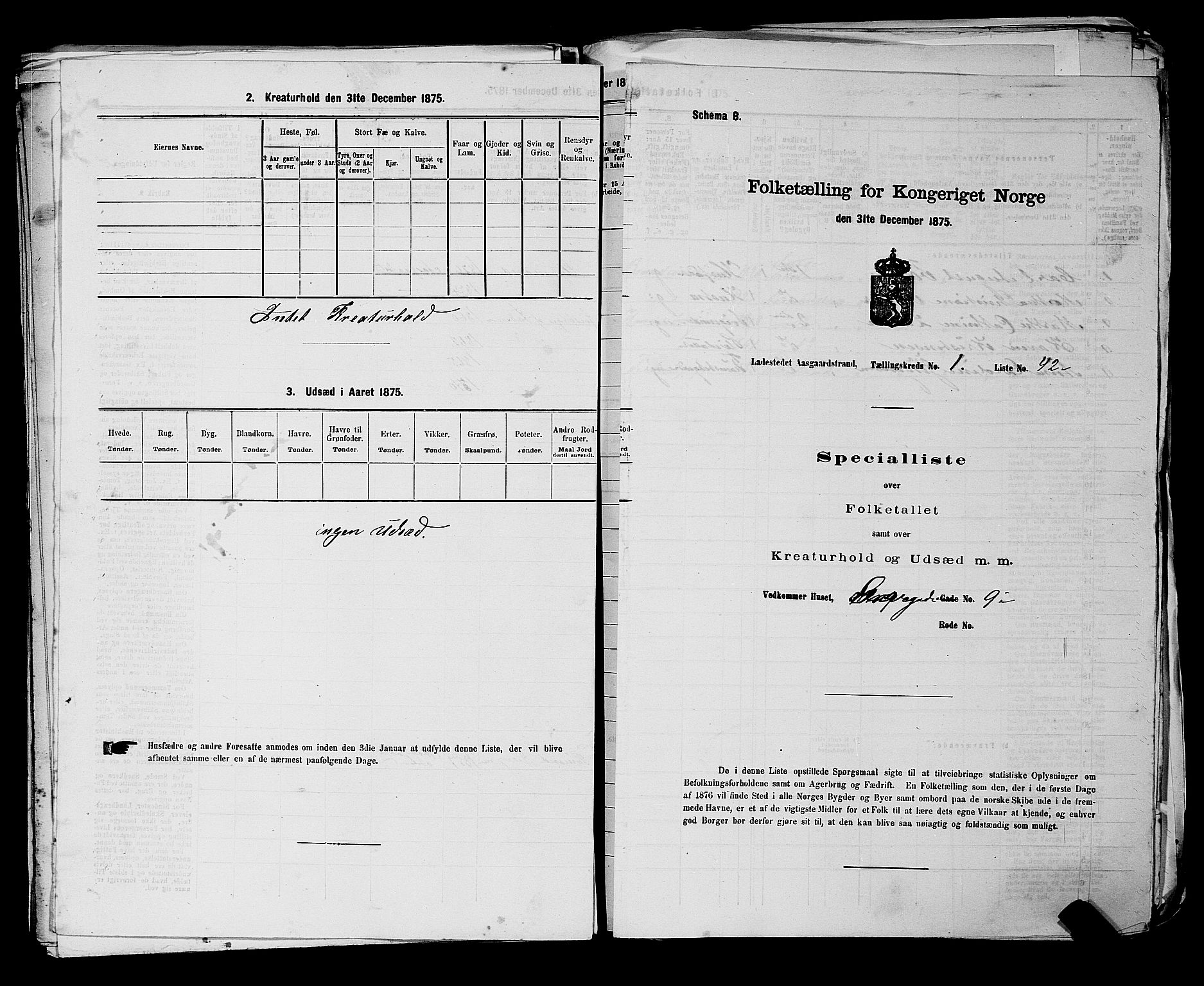 SAKO, 1875 census for 0704B Borre/Åsgårdstrand, 1875, p. 92