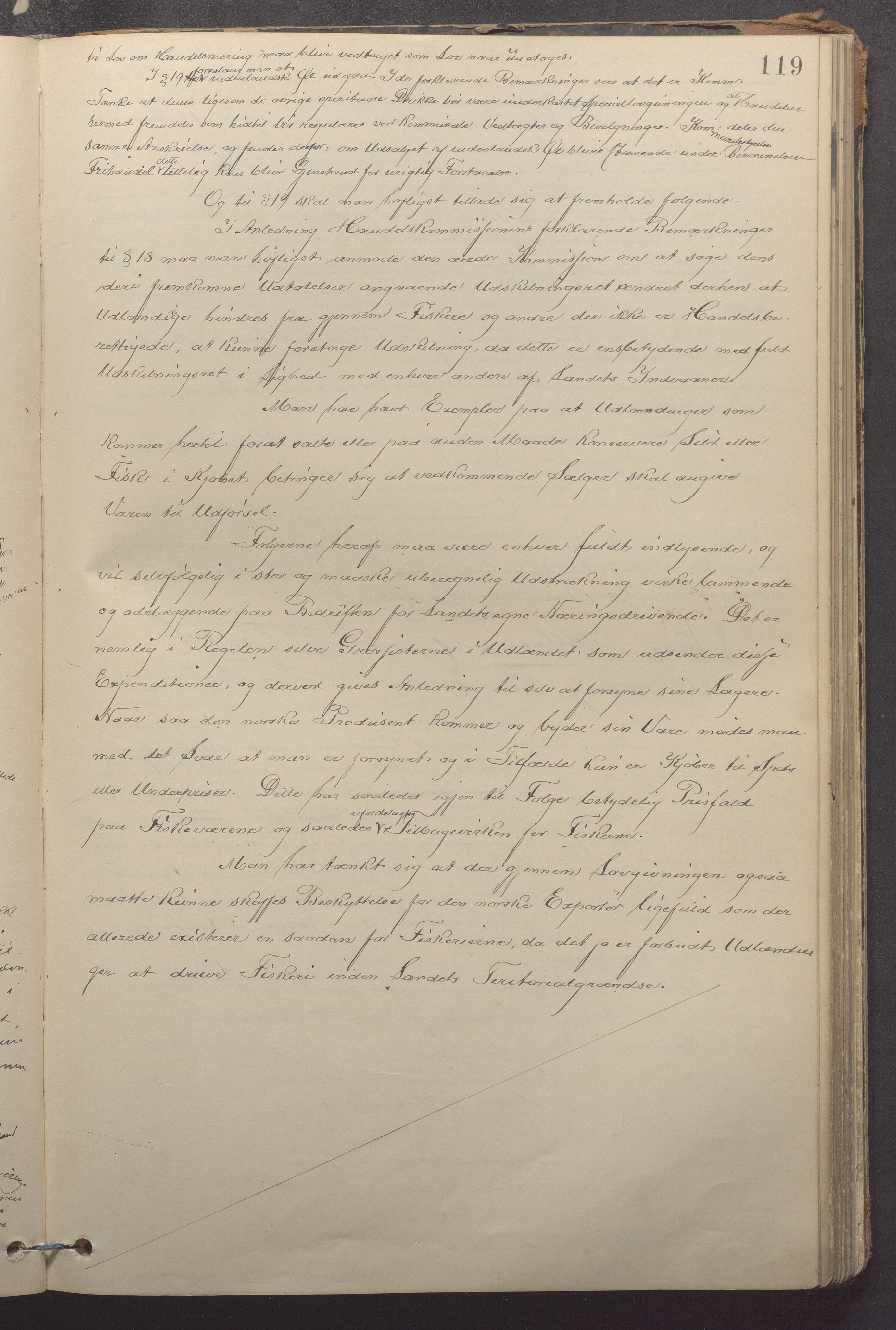 Haugesund kommune - Formannskapet, IKAR/X-0001/A/L0006: Møtebok, 1895-1900, p. 119a