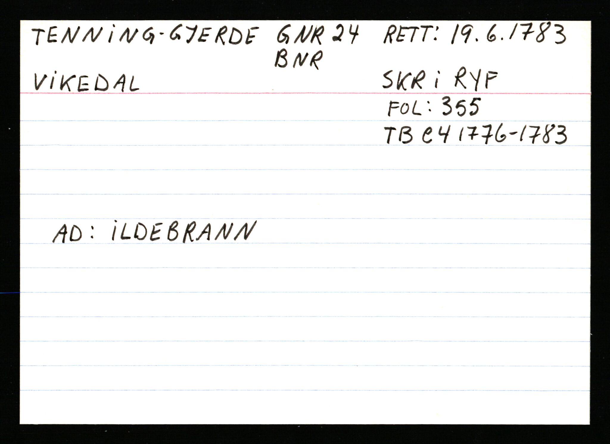 Statsarkivet i Stavanger, AV/SAST-A-101971/03/Y/Ym/L0060: Åstedskort sortert etter gårdsnavn: Tengesdal - Tjørn, 1600-1950, p. 217