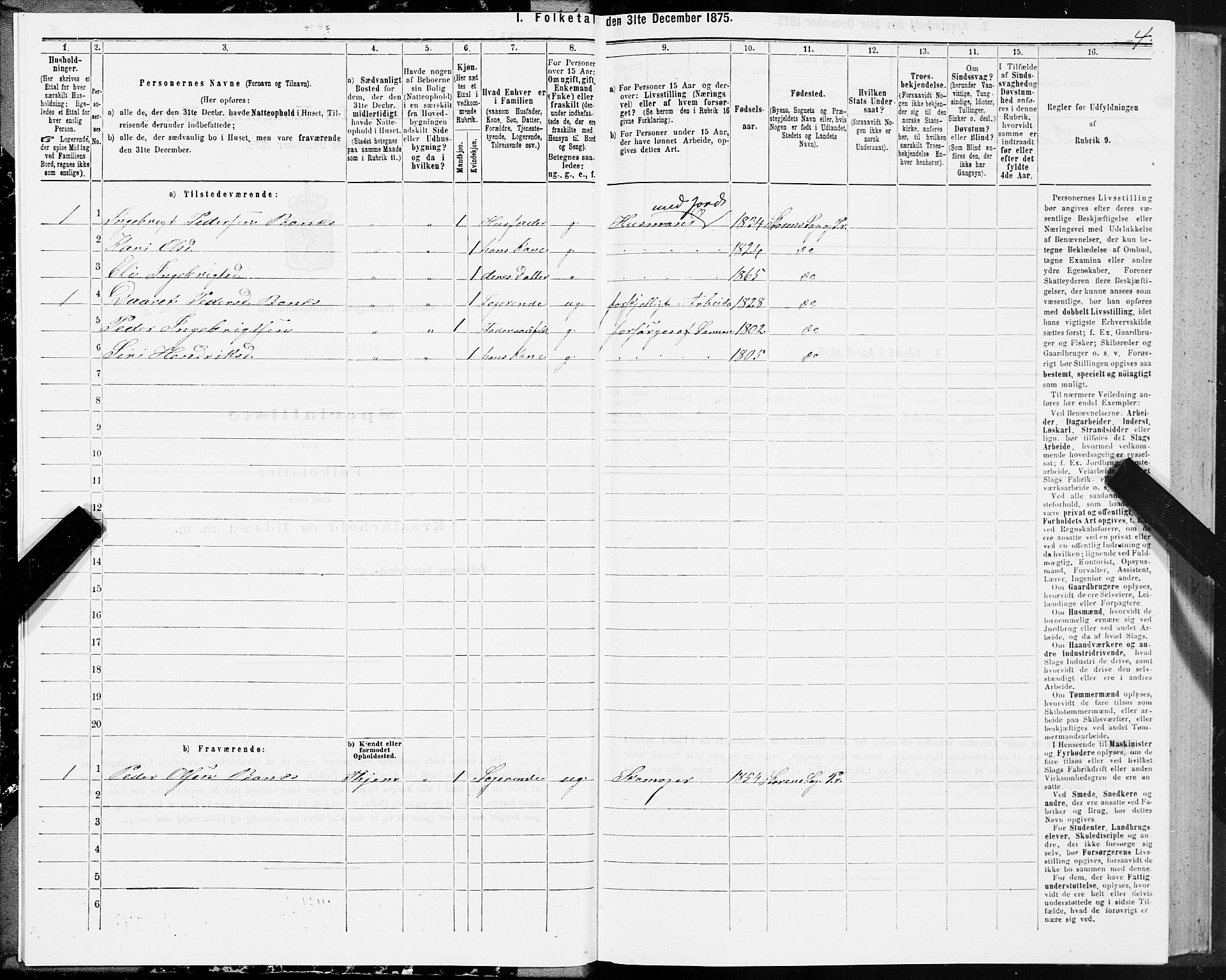 SAT, 1875 census for 1648P Støren, 1875, p. 2004