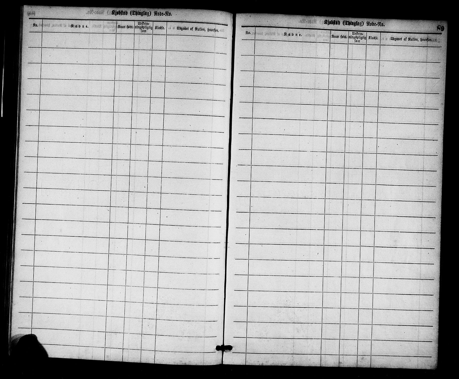 Egersund mønstringskrets, AV/SAK-2031-0019/F/Ff/L0001: Utskrivningsregisterrulle, nr som i hovedrulle, O-8, 1860-1900, p. 91