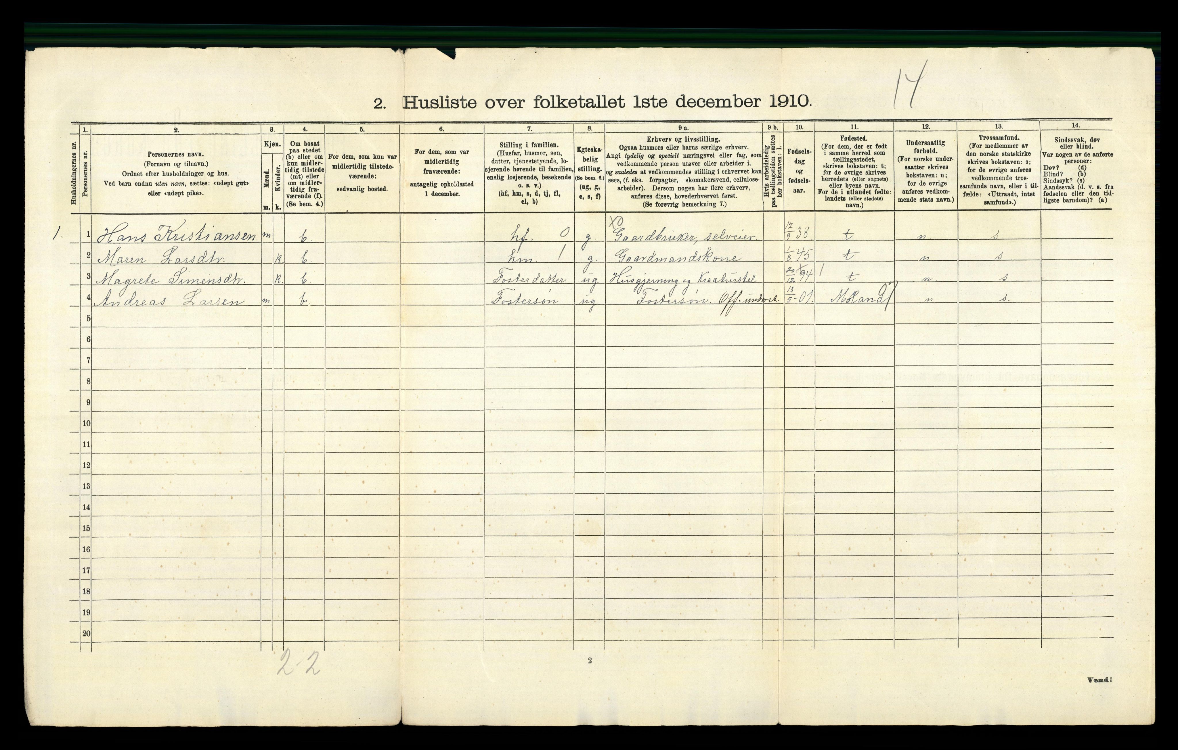 RA, 1910 census for Gjerdrum, 1910, p. 32