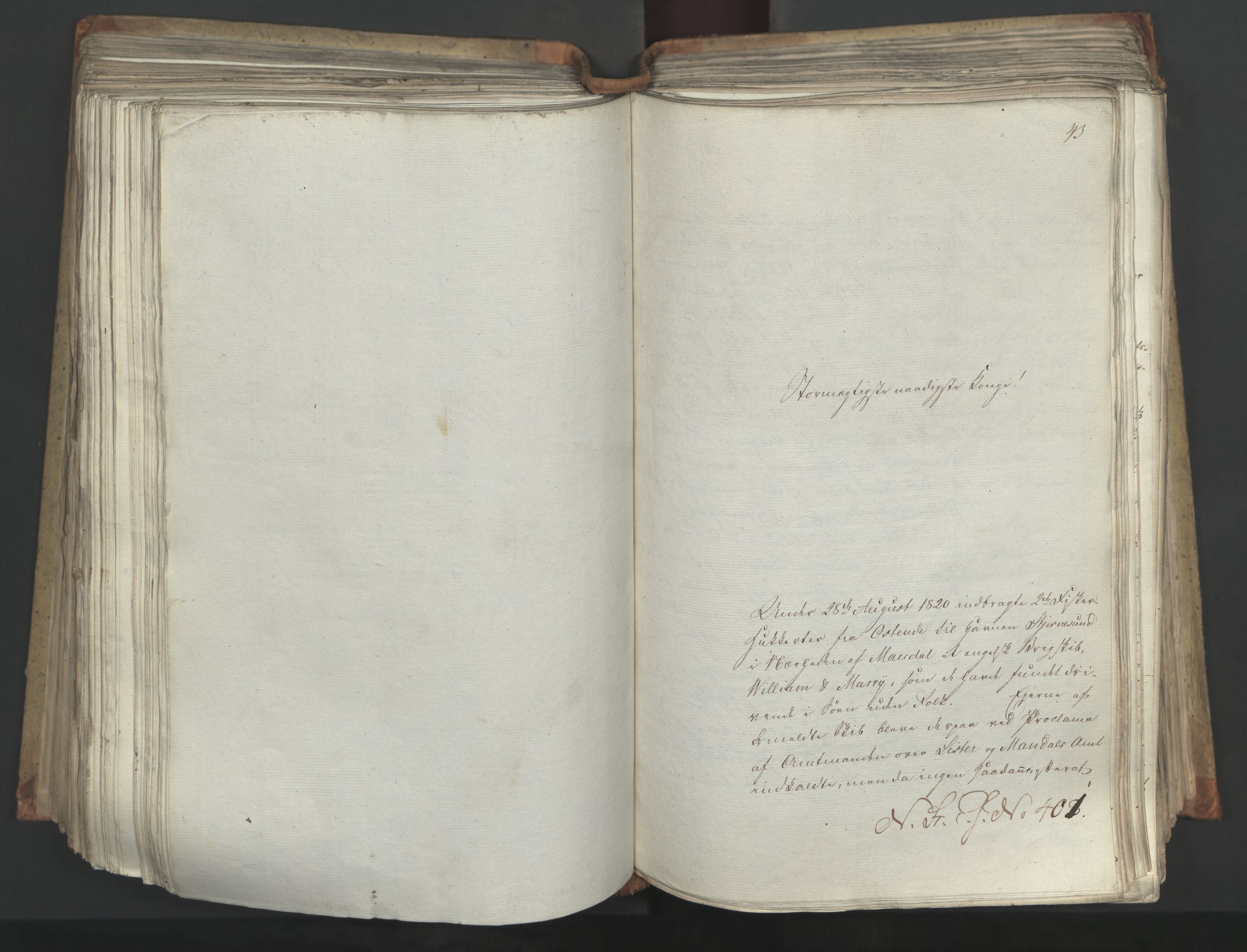 Statsrådsavdelingen i Stockholm, RA/S-1003/D/Da/L0034: Regjeringsinnstillinger nr. 275-540, 1823, p. 352