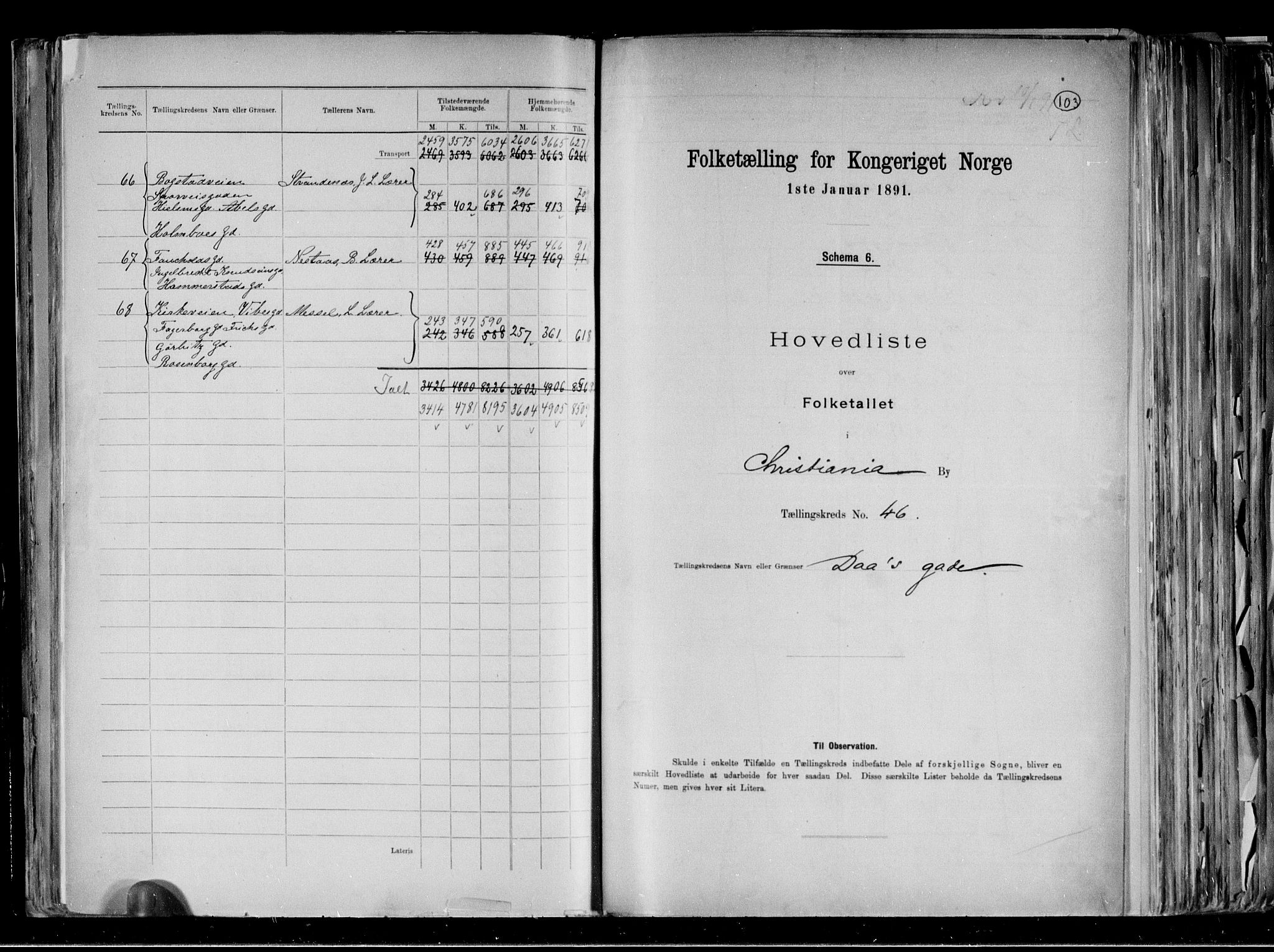 RA, 1891 census for 0301 Kristiania, 1891, p. 27937