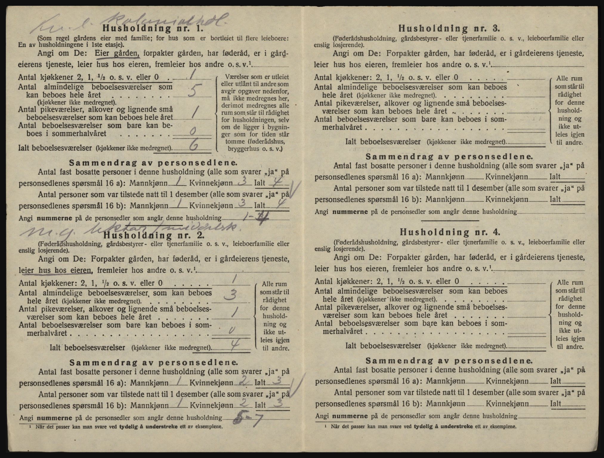 SAO, 1920 census for Glemmen, 1920, p. 1288