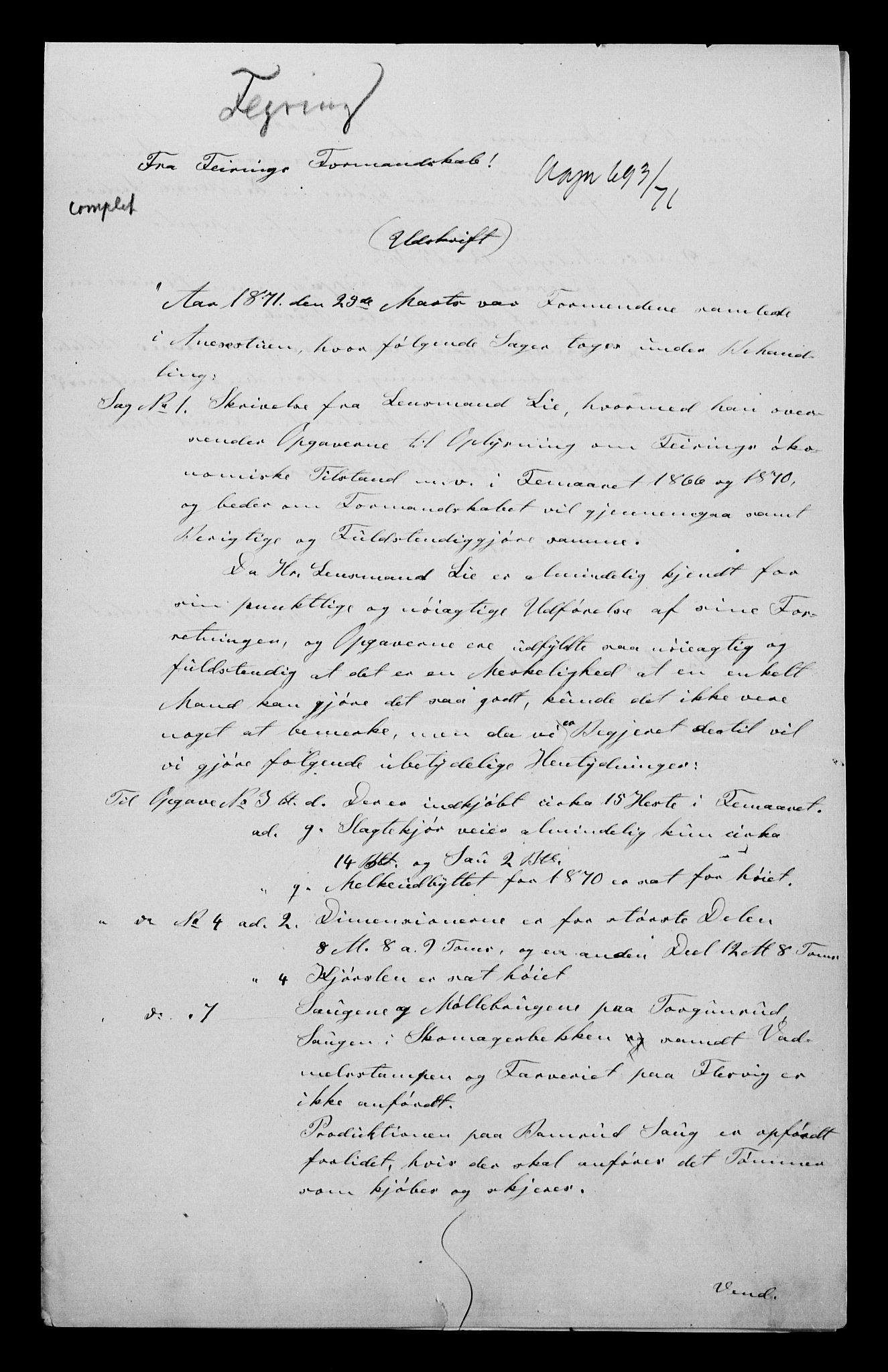 Statistisk sentralbyrå, Næringsøkonomiske emner, Generelt - Amtmennenes femårsberetninger, AV/RA-S-2233/F/Fa/L0033: --, 1866-1870, p. 742