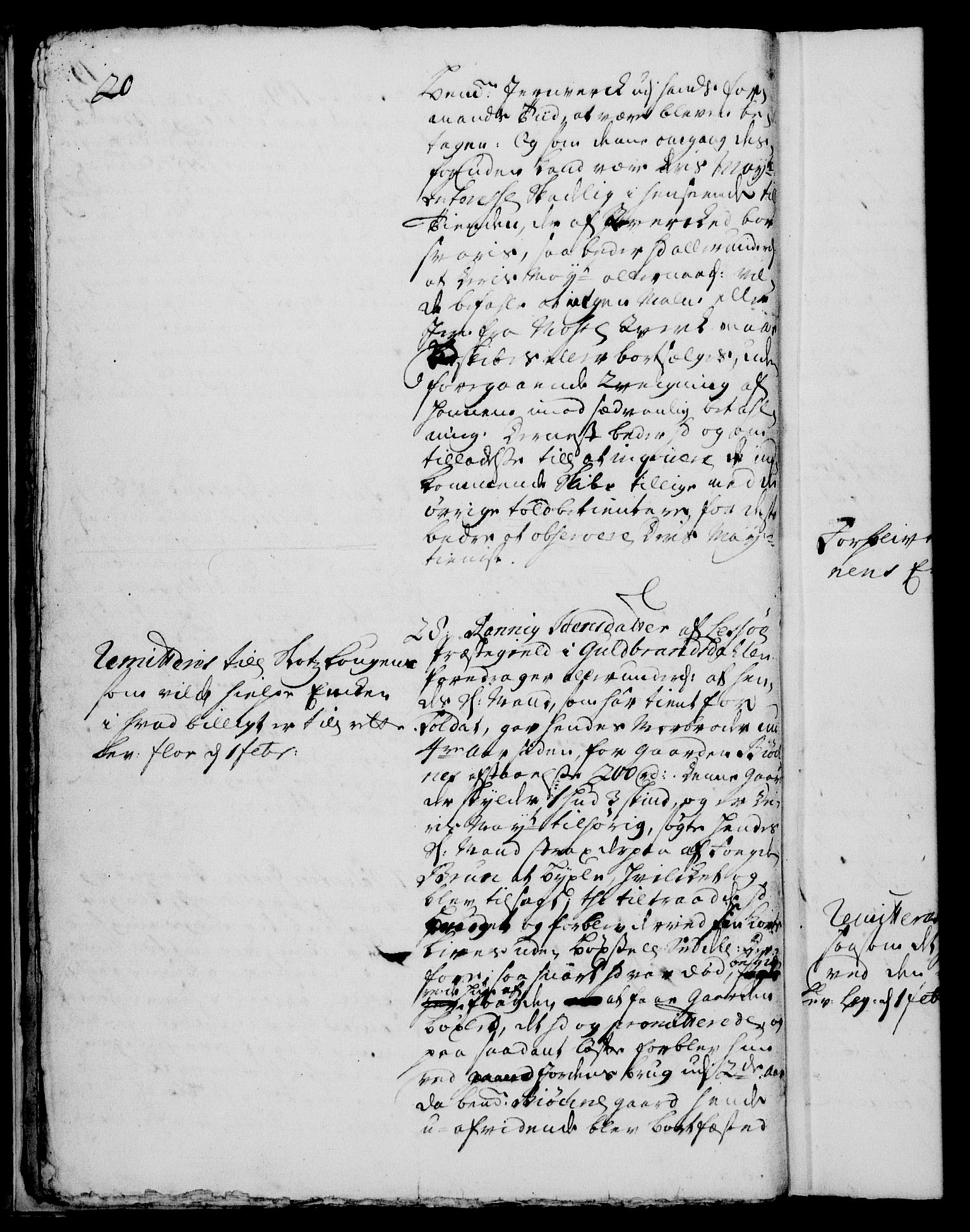 Rentekammeret, Kammerkanselliet, RA/EA-3111/G/Gh/Gha/L0001: Norsk ekstraktmemorialprotokoll, sak. 1-375 (merket RK 53.46), 1720, p. 20