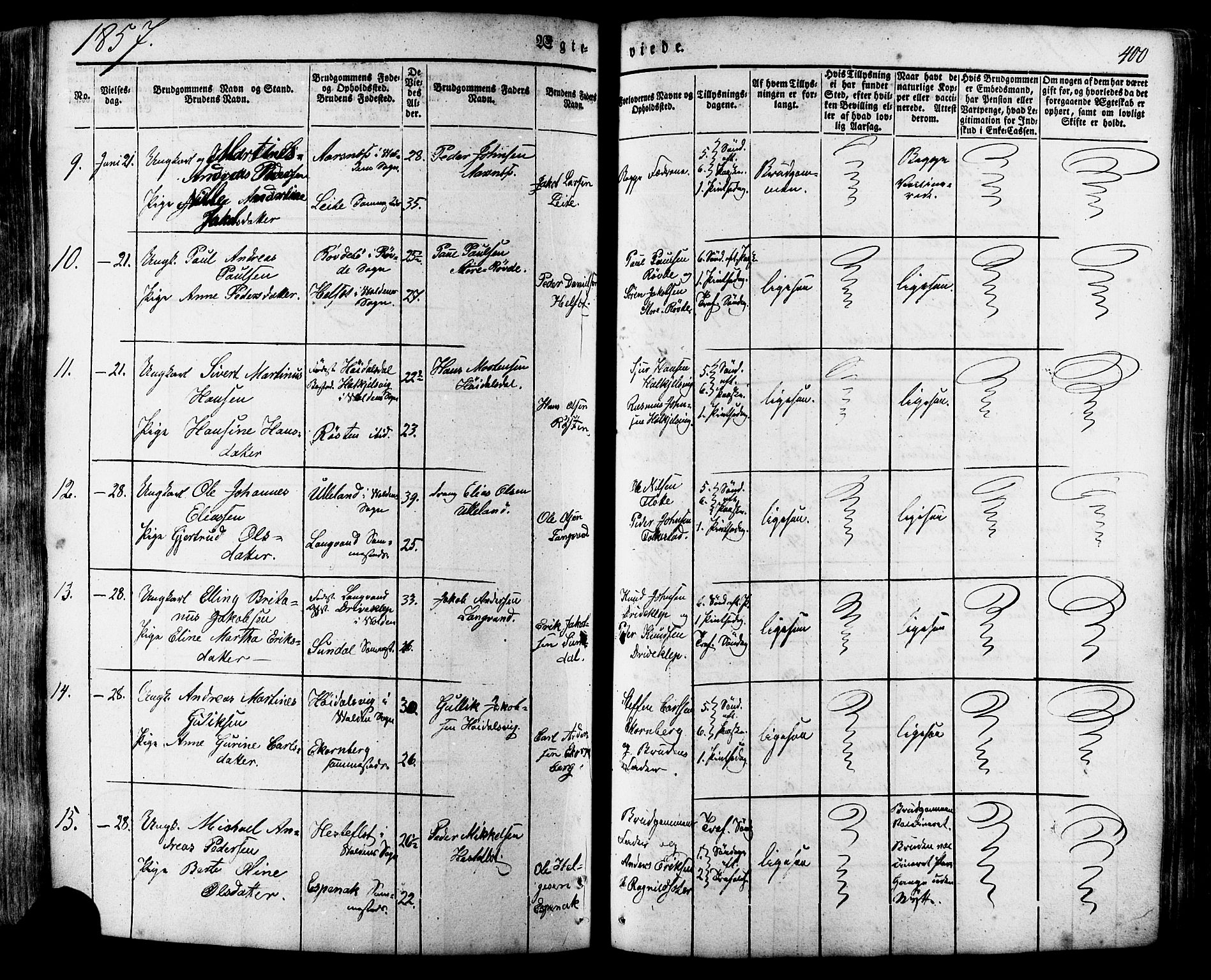 Ministerialprotokoller, klokkerbøker og fødselsregistre - Møre og Romsdal, SAT/A-1454/511/L0140: Parish register (official) no. 511A07, 1851-1878, p. 400