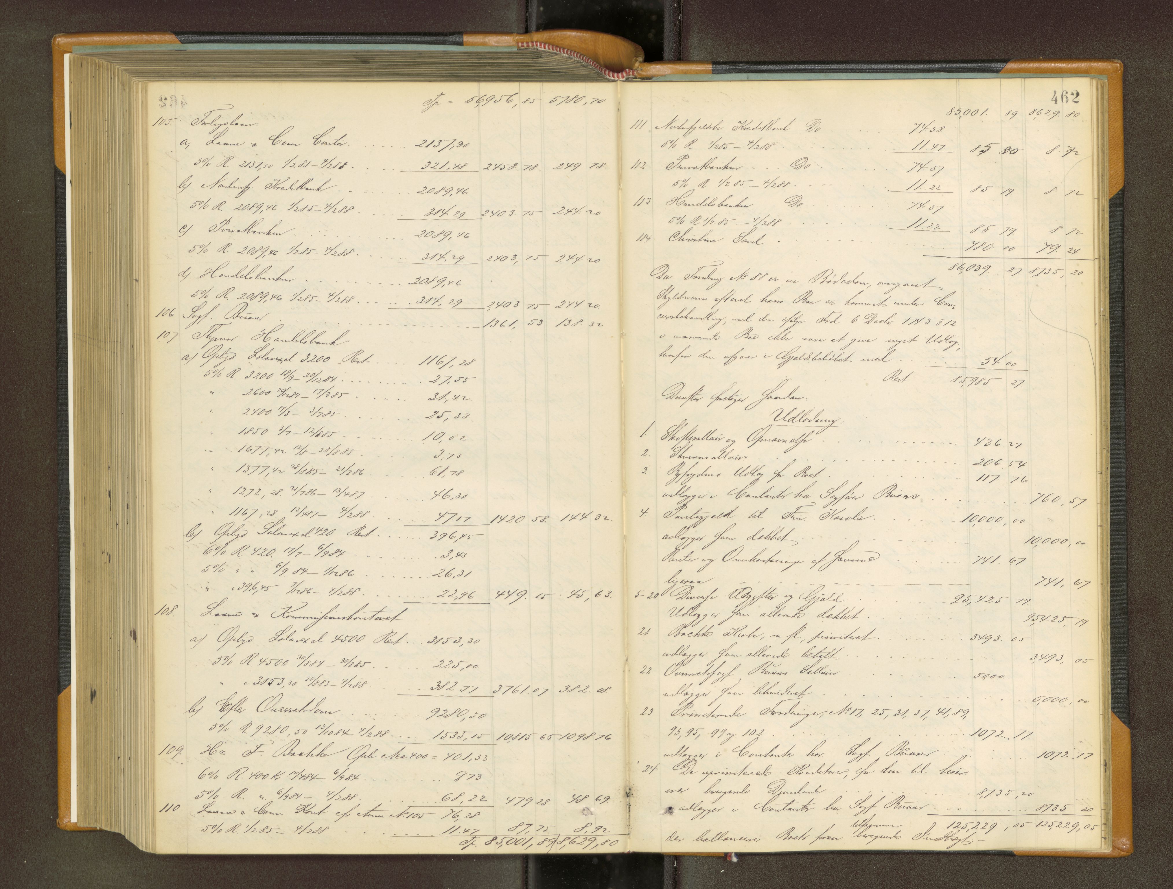 Trondheim byfogd, AV/SAT-A-0003/1/3/3A/L0034: Skifteutlodningsprotokoll - 2/8-26/12. (m/ register) U, 1884-1888, p. 462