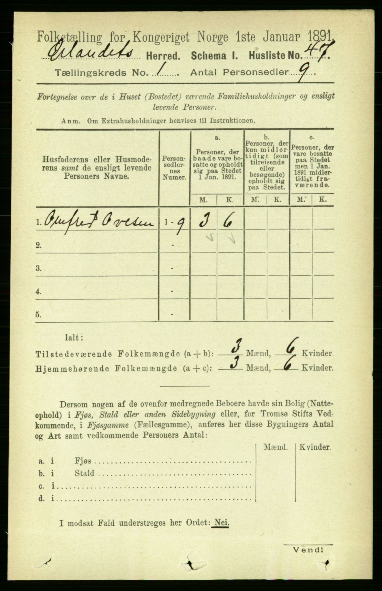 RA, 1891 census for 1621 Ørland, 1891, p. 82