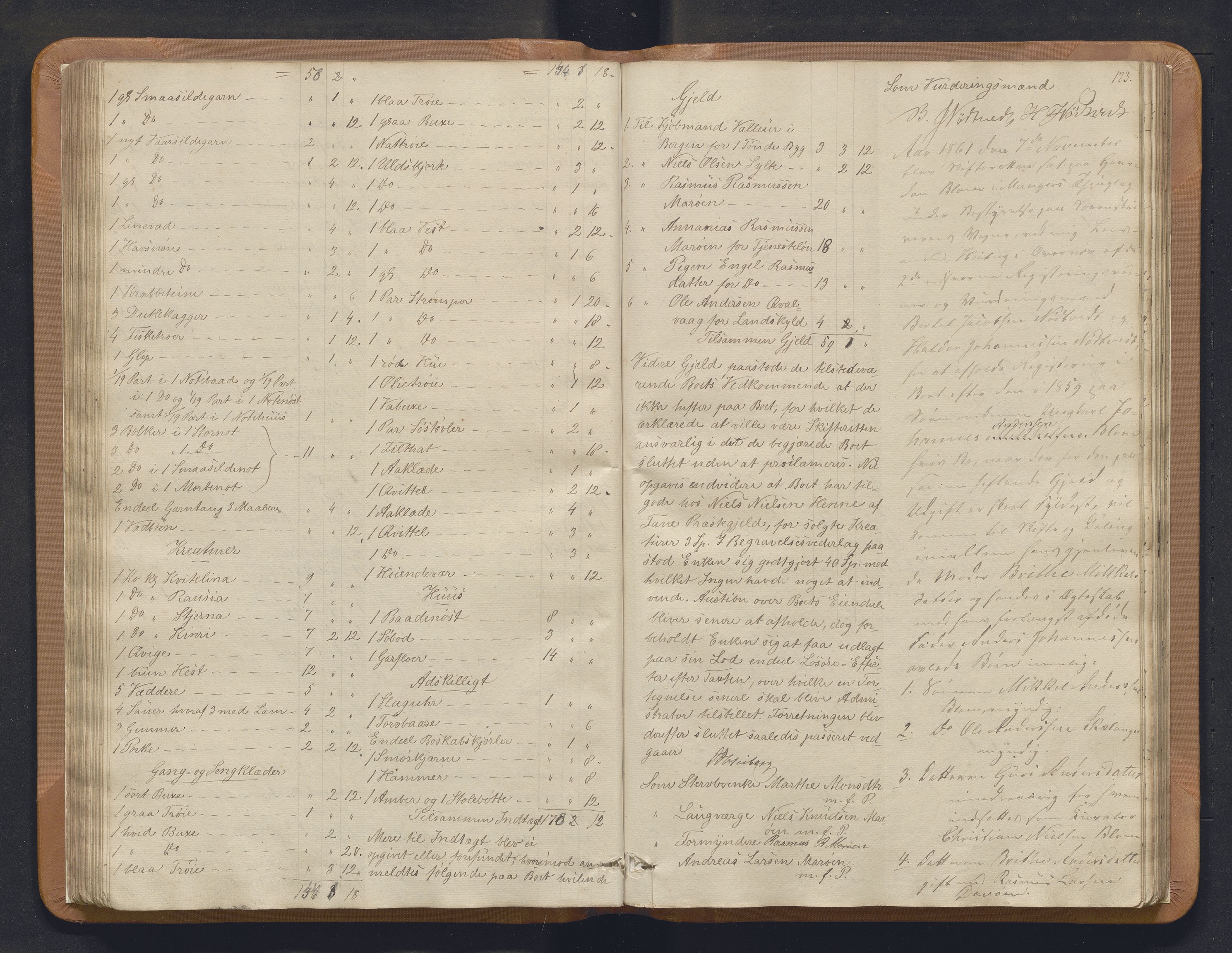 Nordhordland sorenskrivar, SAB/A-2901/1/H/Hb/L0020: Registreringsprotokollar, 1859-1865, p. 122-123
