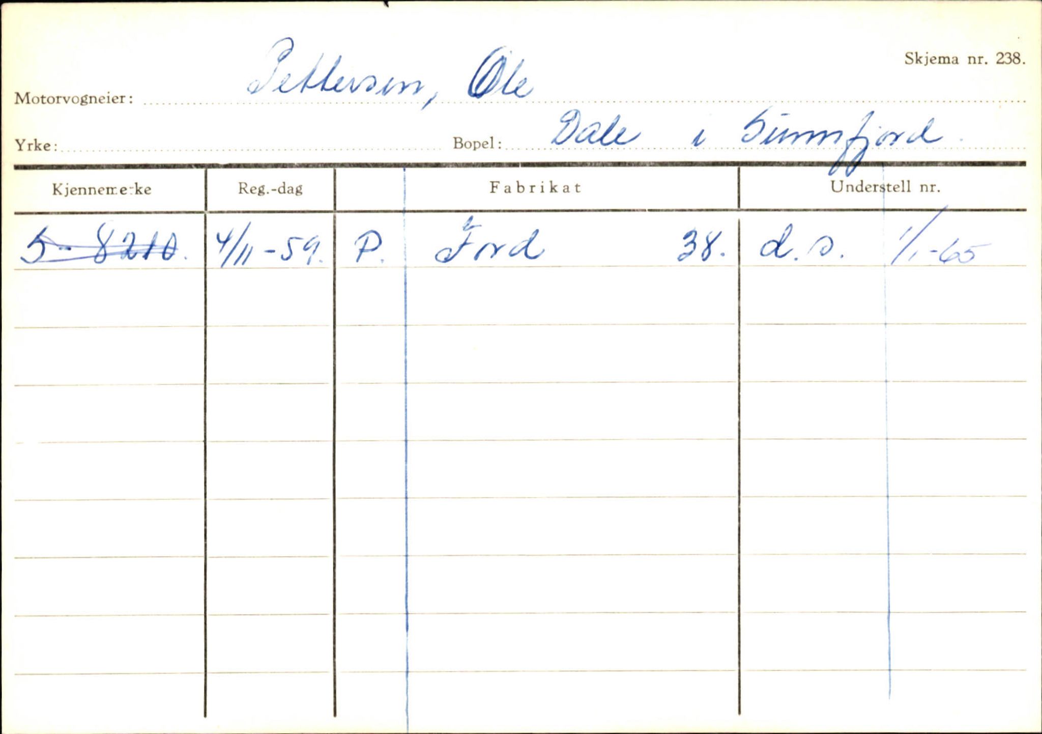 Statens vegvesen, Sogn og Fjordane vegkontor, SAB/A-5301/4/F/L0126: Eigarregister Fjaler M-Å. Leikanger A-Å, 1945-1975, p. 23