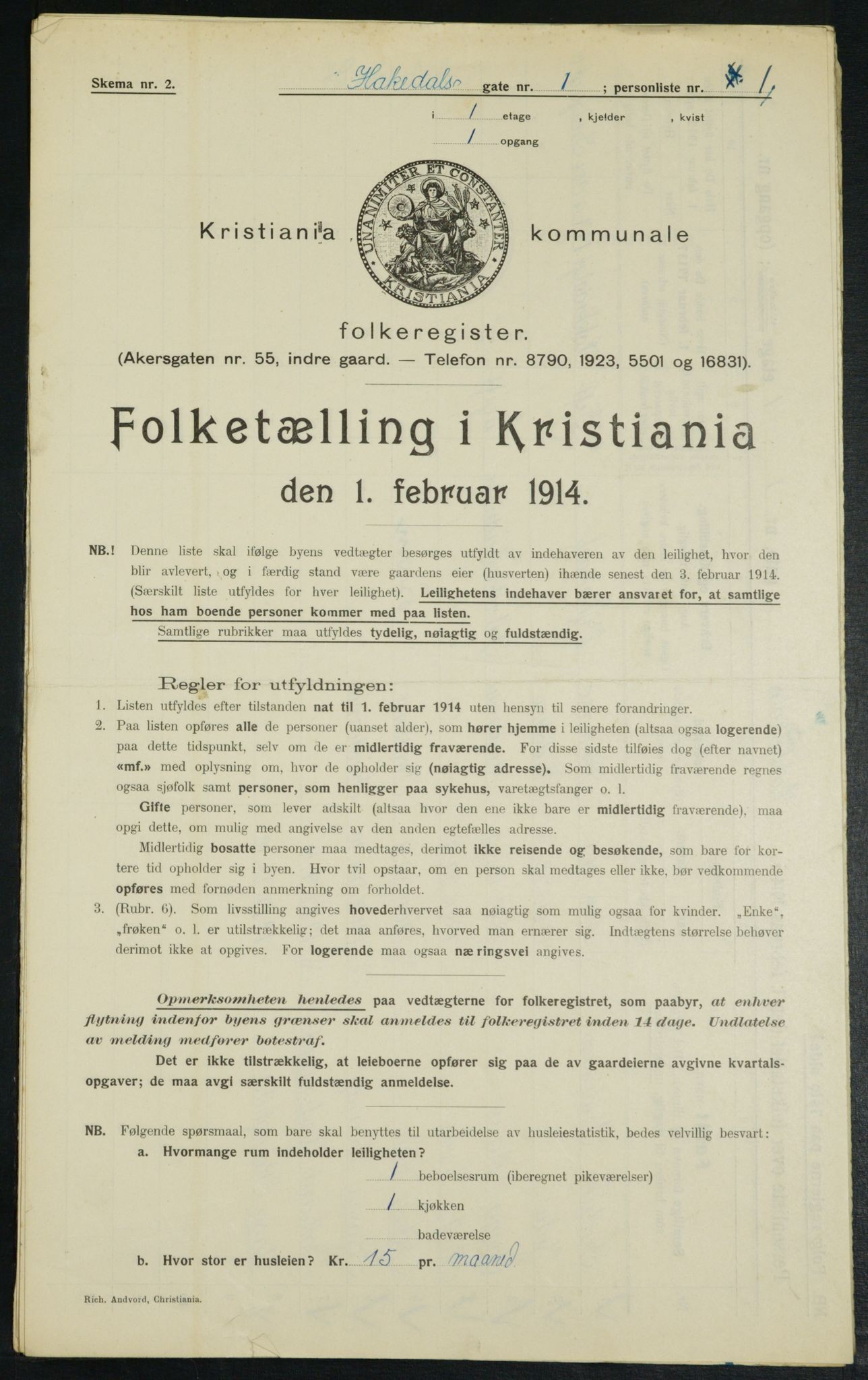 OBA, Municipal Census 1914 for Kristiania, 1914, p. 34076