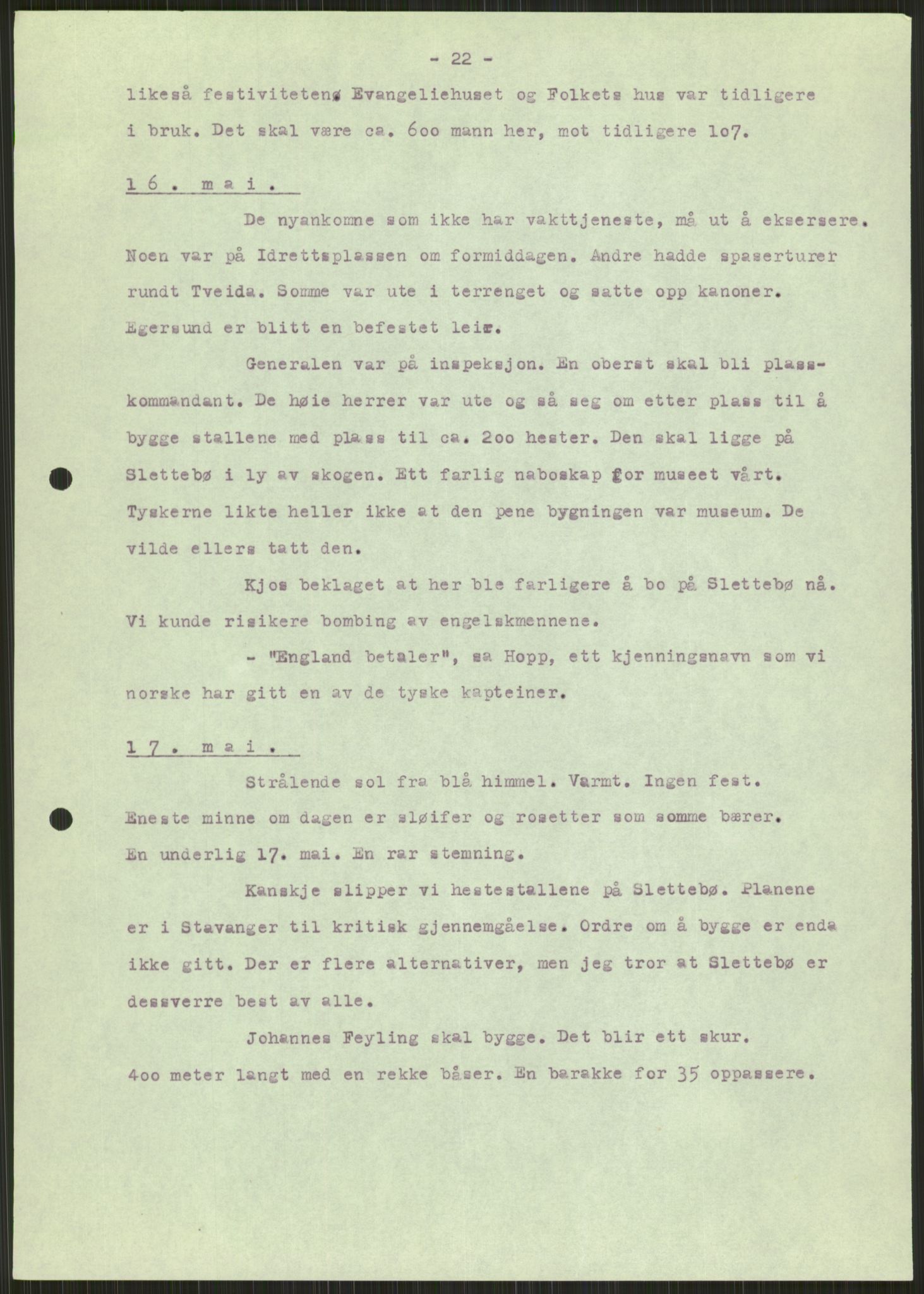 Forsvaret, Forsvarets krigshistoriske avdeling, AV/RA-RAFA-2017/Y/Ya/L0015: II-C-11-31 - Fylkesmenn.  Rapporter om krigsbegivenhetene 1940., 1940, p. 72