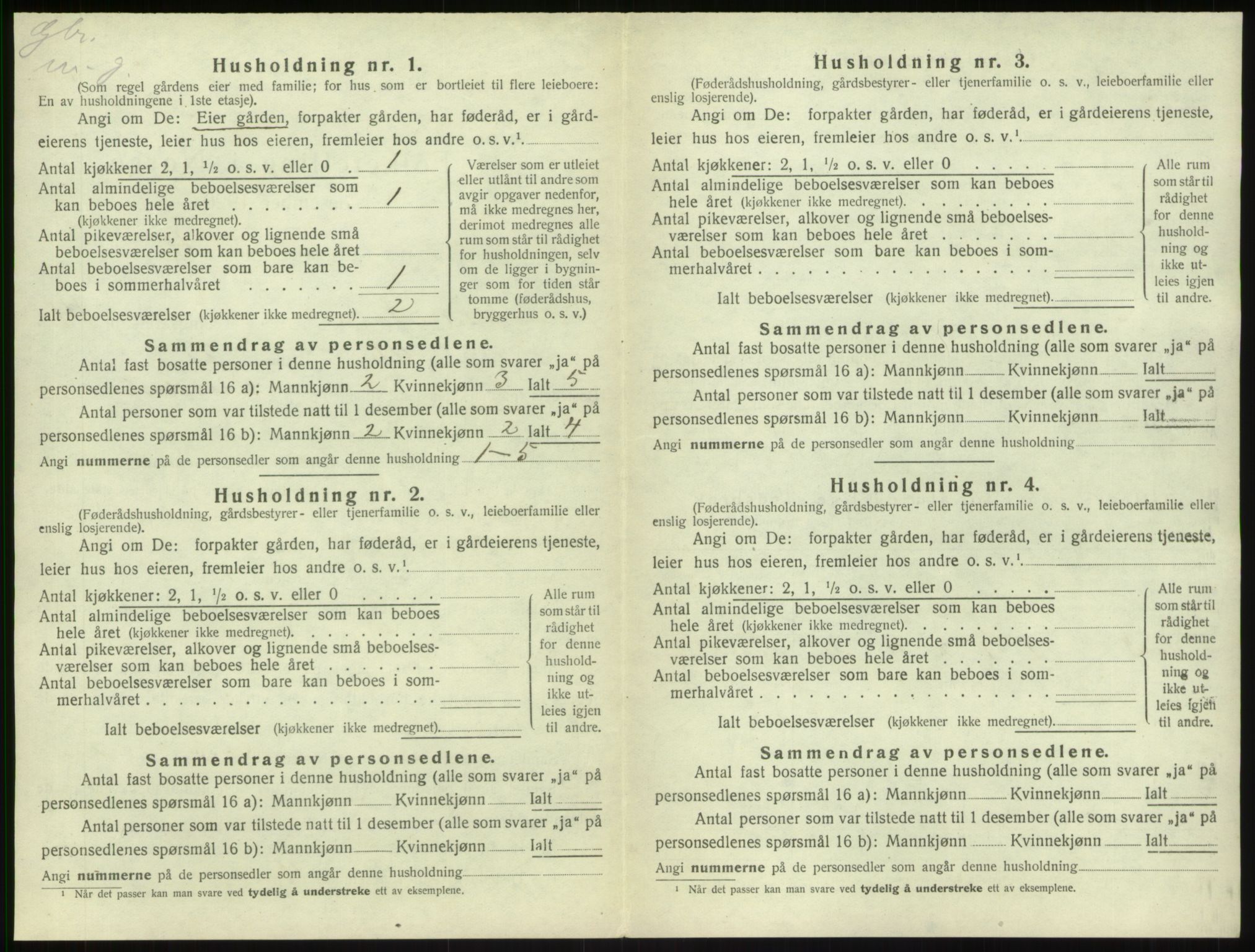 SAB, 1920 census for Sogndal, 1920, p. 789