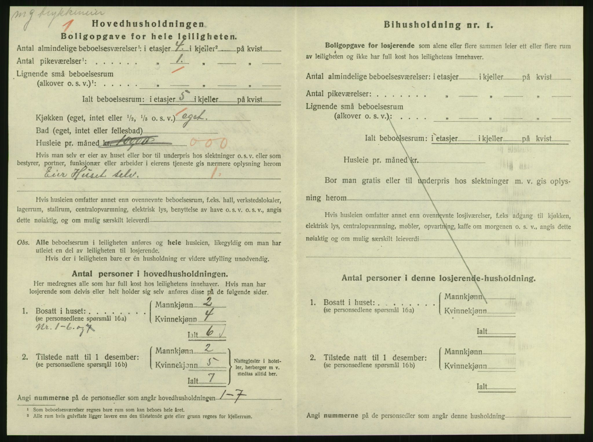 SAT, 1920 census for Steinkjer, 1920, p. 1257